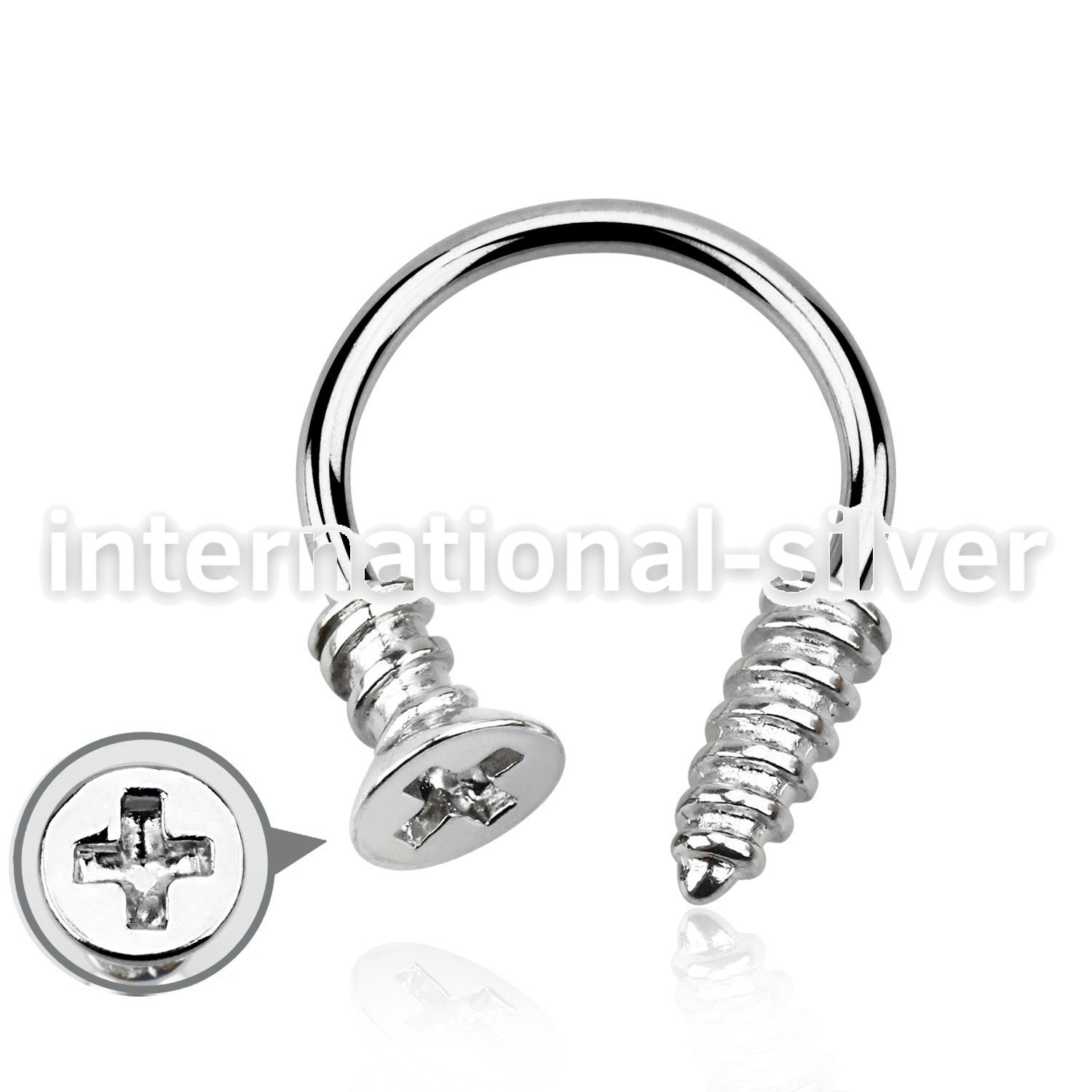 cbscw horseshoes surgical steel 316l ear lobe