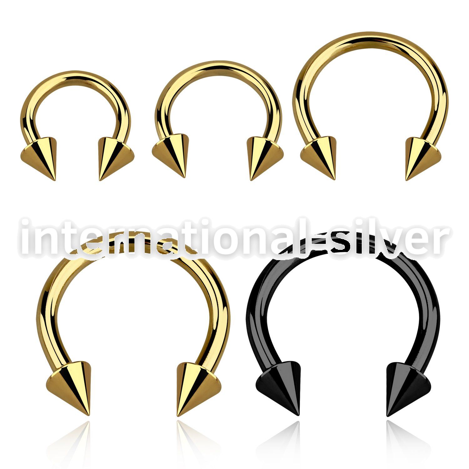 cbtcn12 horseshoes anodized surgical steel 316l belly button