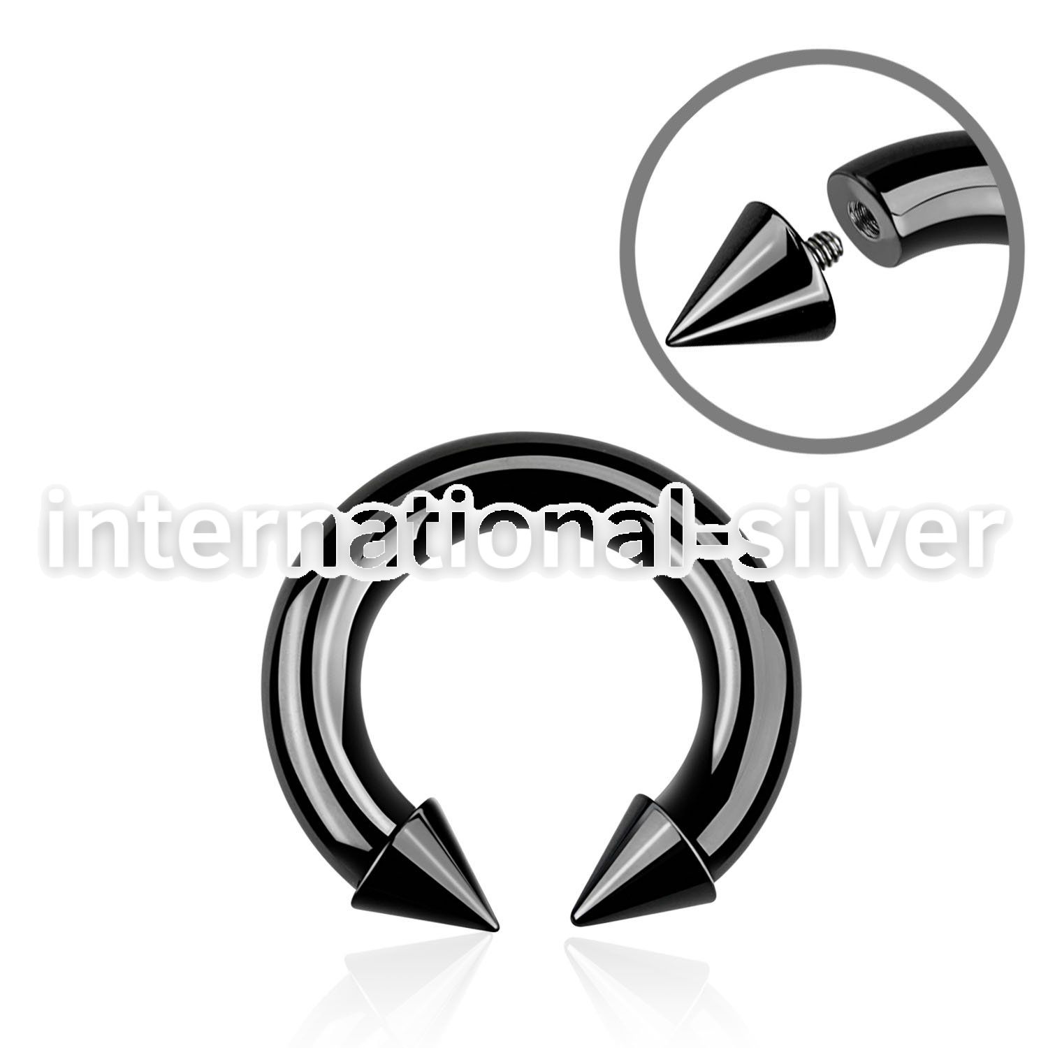 cbtcn2 horseshoes anodized surgical steel 316l belly button