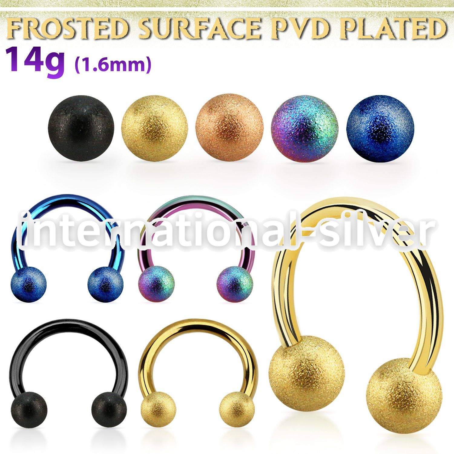 cbtfo4 horseshoes anodized surgical steel 316l ear lobe