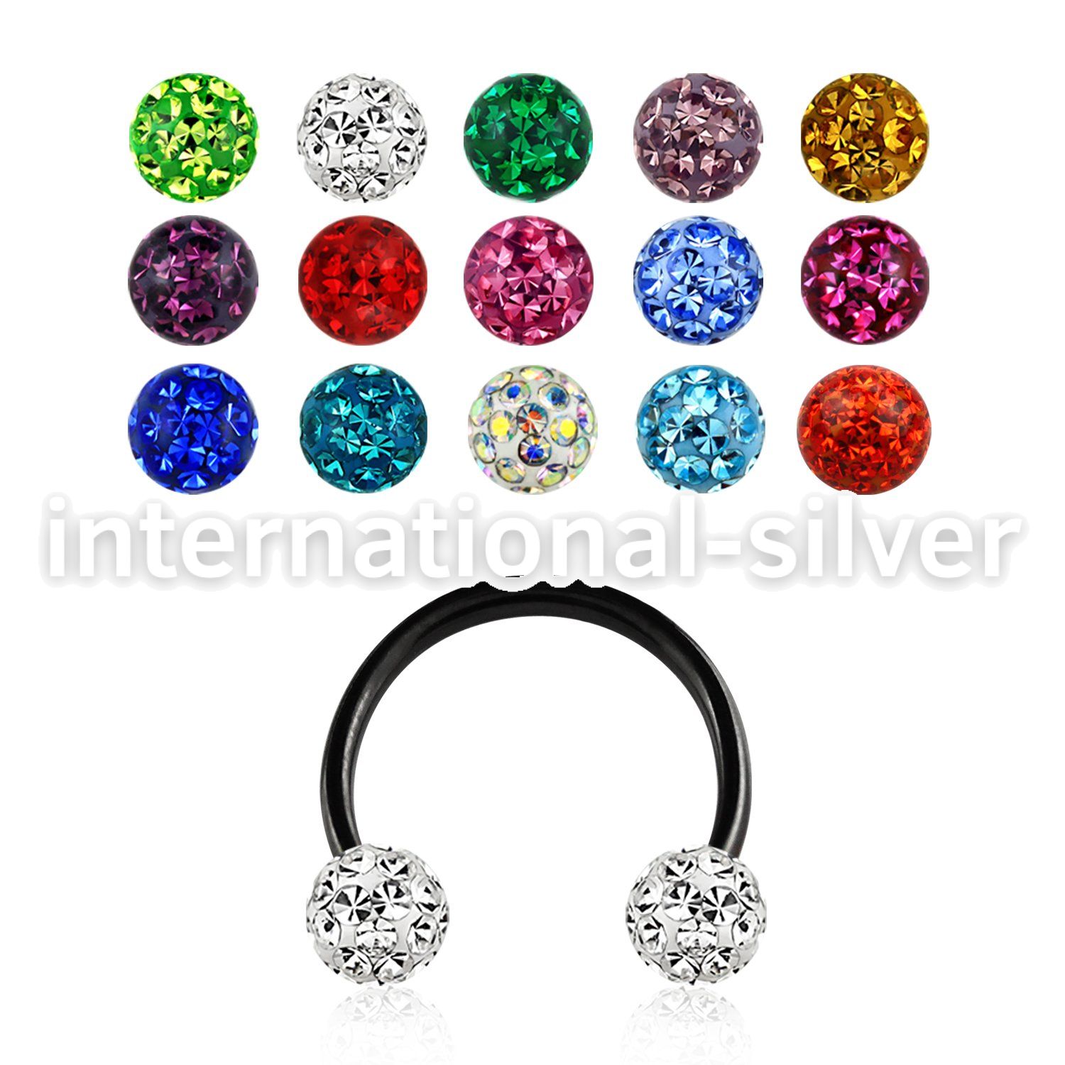 cbtfr5 horseshoes anodized surgical steel 316l belly button