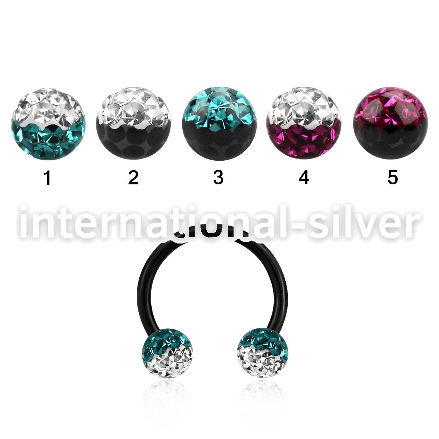 cbtfr5e horseshoes anodized surgical steel 316l belly button