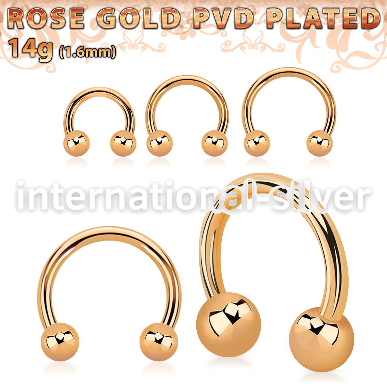 cbttb4 horseshoes anodized surgical steel 316l ear lobe