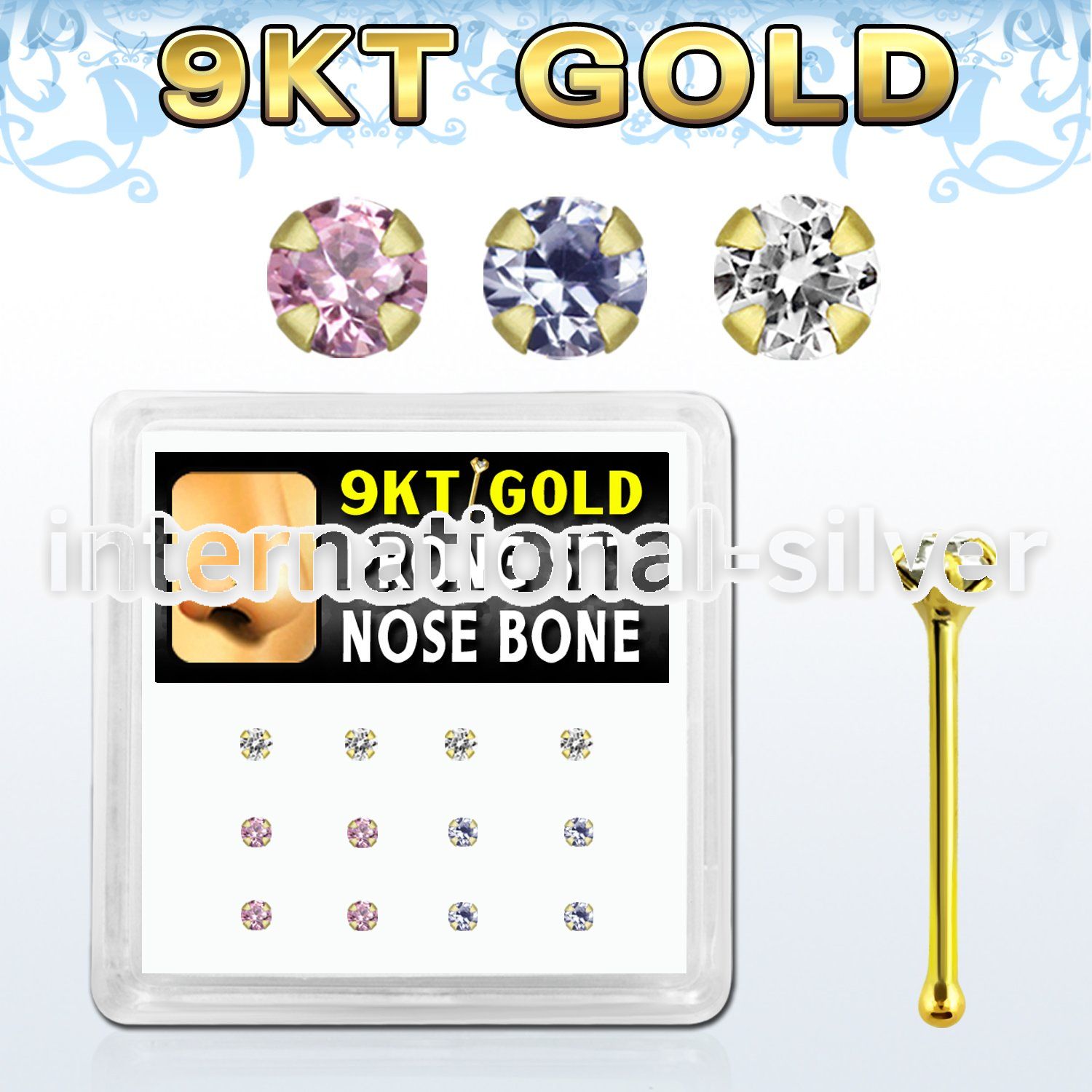 d9gnb17 nose bone gold nose