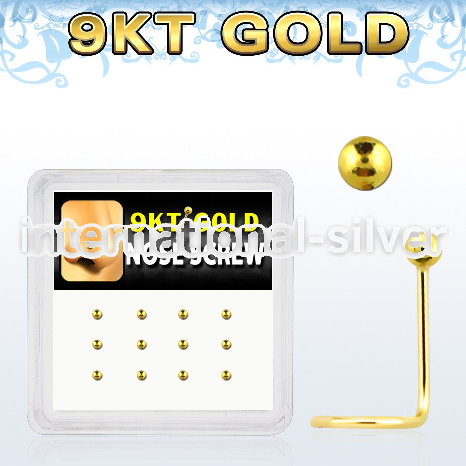 d9gsc5 l shape nose studs gold nose
