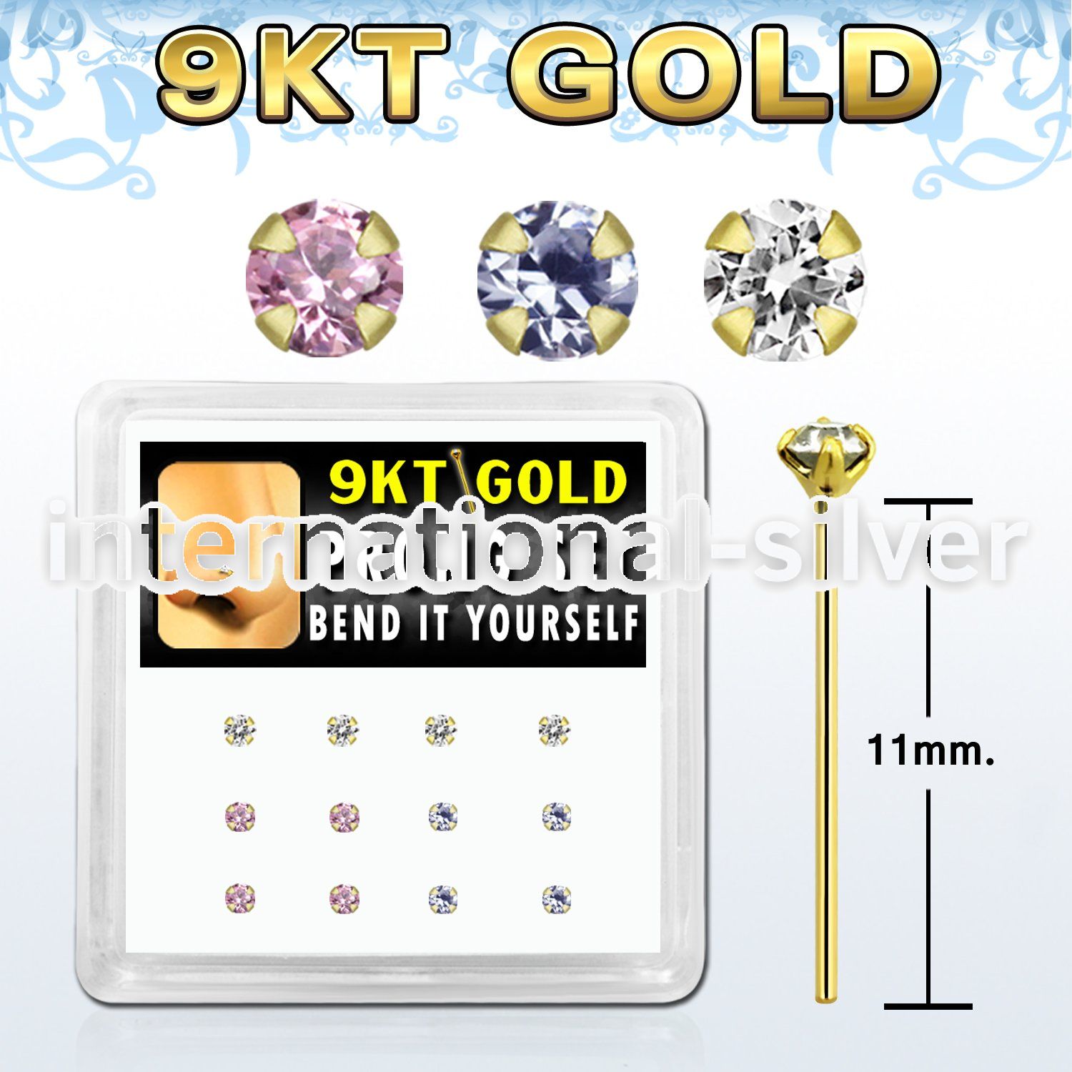 d9gys17 bend it to fit nose studs gold nose