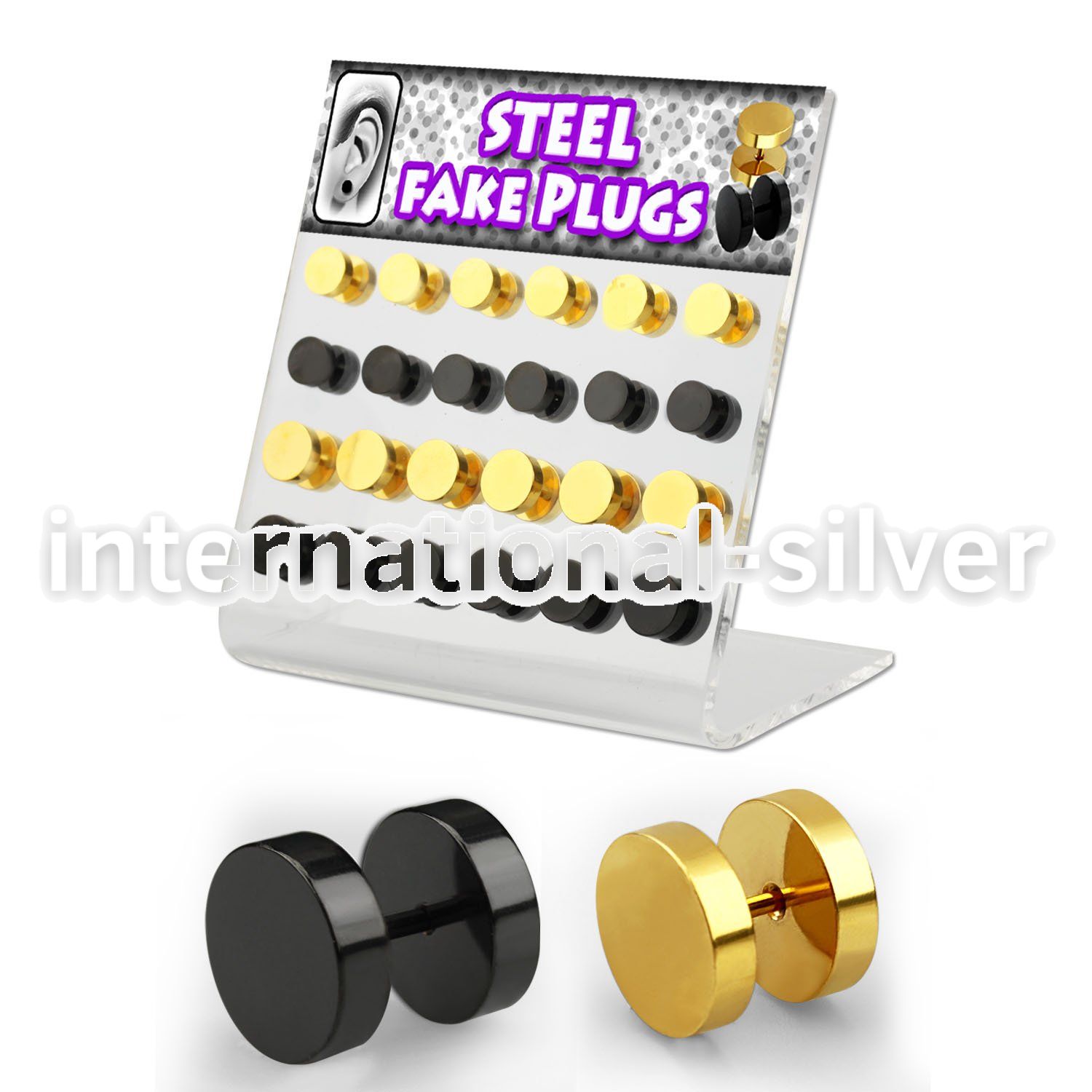 dacb103 cheaters  illusion plugs and tapers anodized surgical steel 316l ear lobe