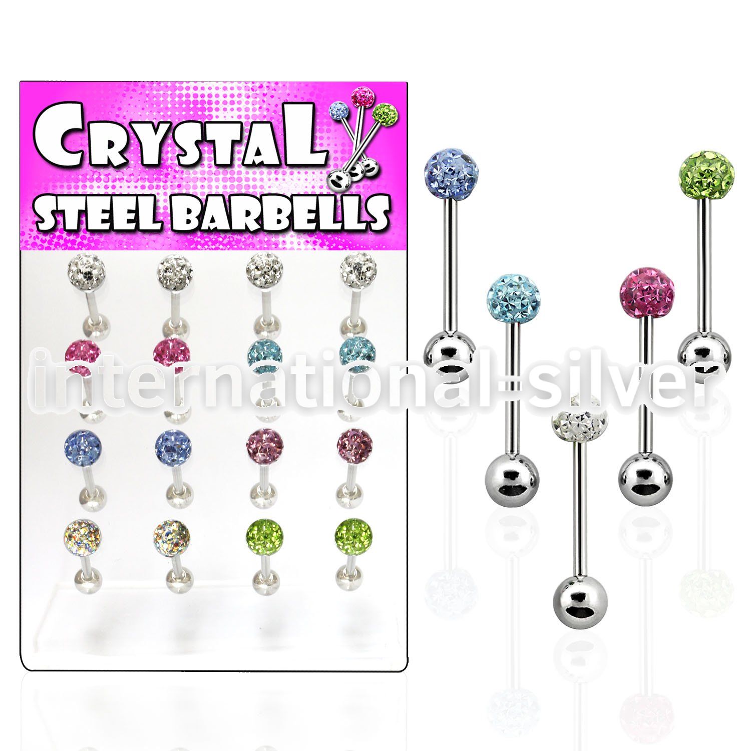 dacb38 straight barbells surgical steel 316l tongue