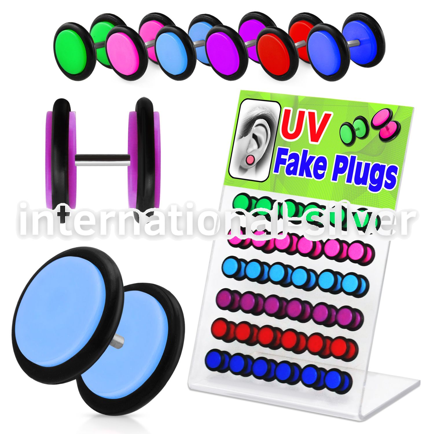dacb40 cheaters  illusion plugs and tapers acrylic body jewelry belly button