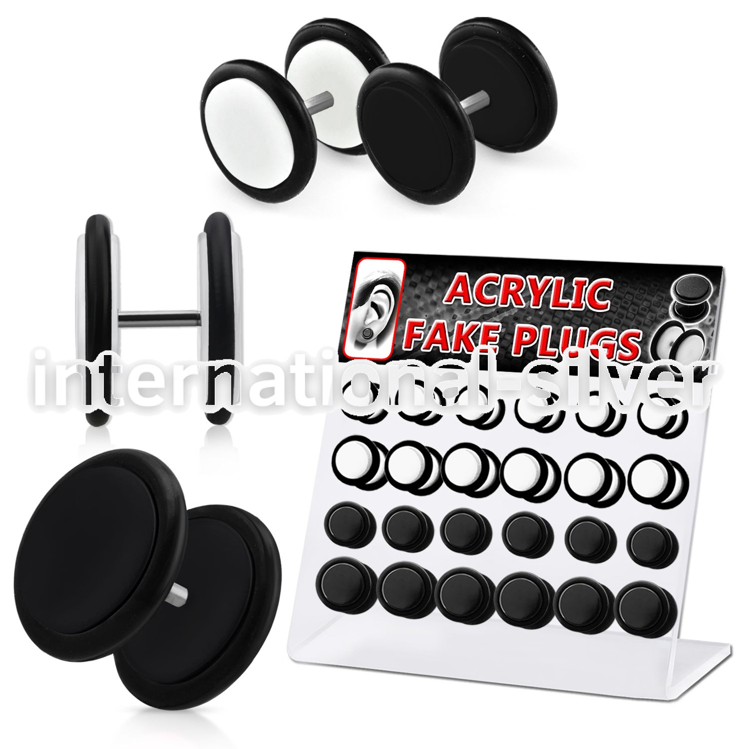 dacb51 cheaters  illusion plugs and tapers acrylic body jewelry belly button