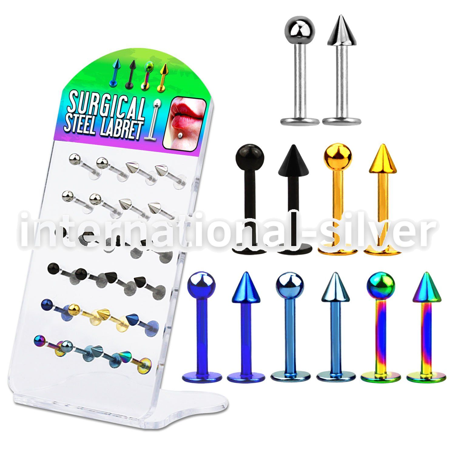 dacb75 labrets lip rings surgical steel 316l labrets chin