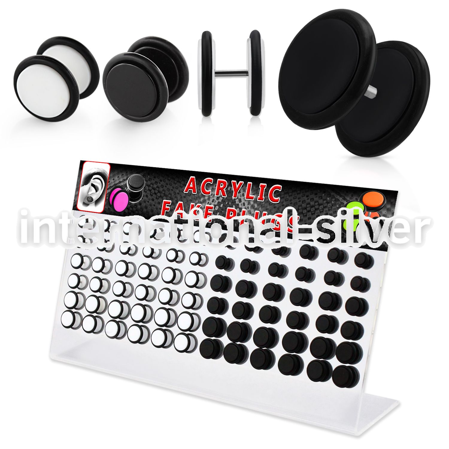 dacb89 cheaters  illusion plugs and tapers acrylic body jewelry belly button