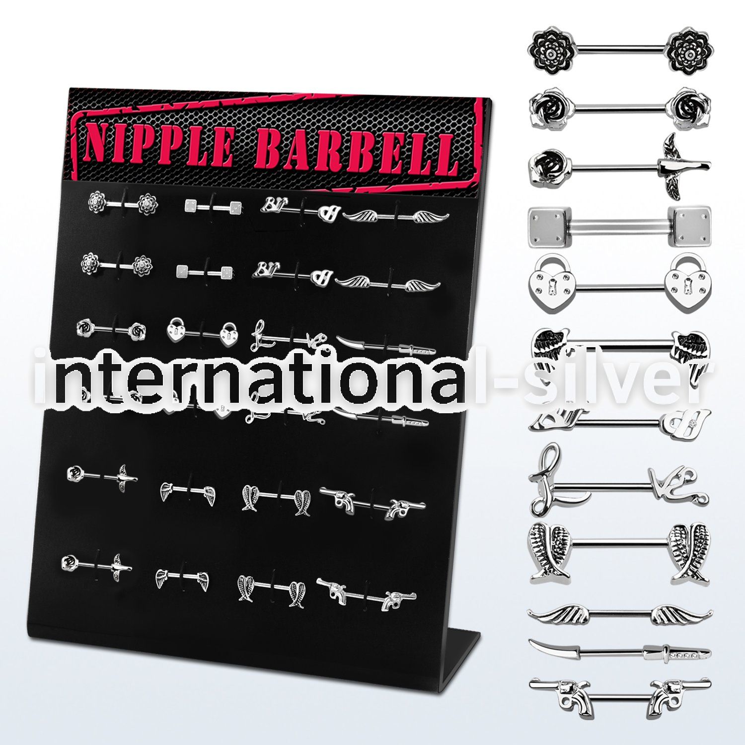 danp2 straight barbells surgical steel 316l nipple
