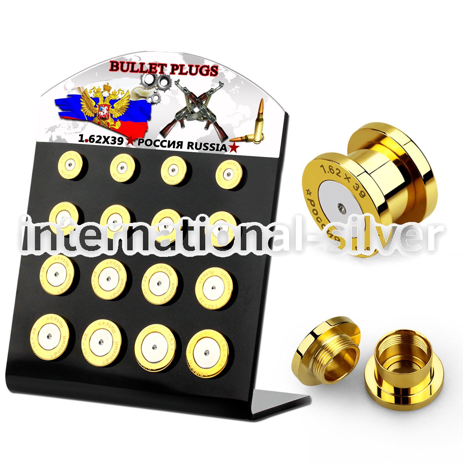 dapg100r plugs gauges anodized surgical steel 316l ear lobe