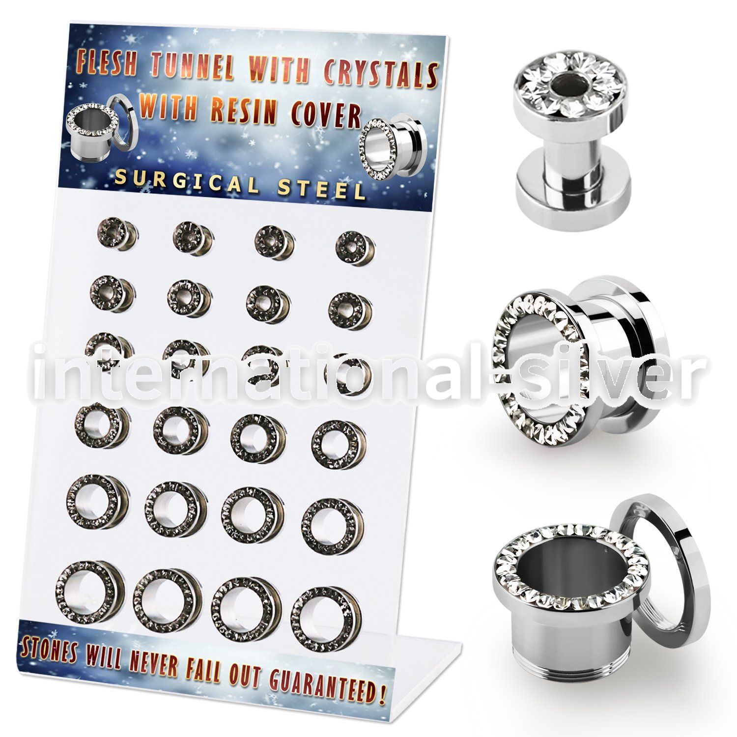 dapg101a tunnels gauges surgical steel 316l ear lobe