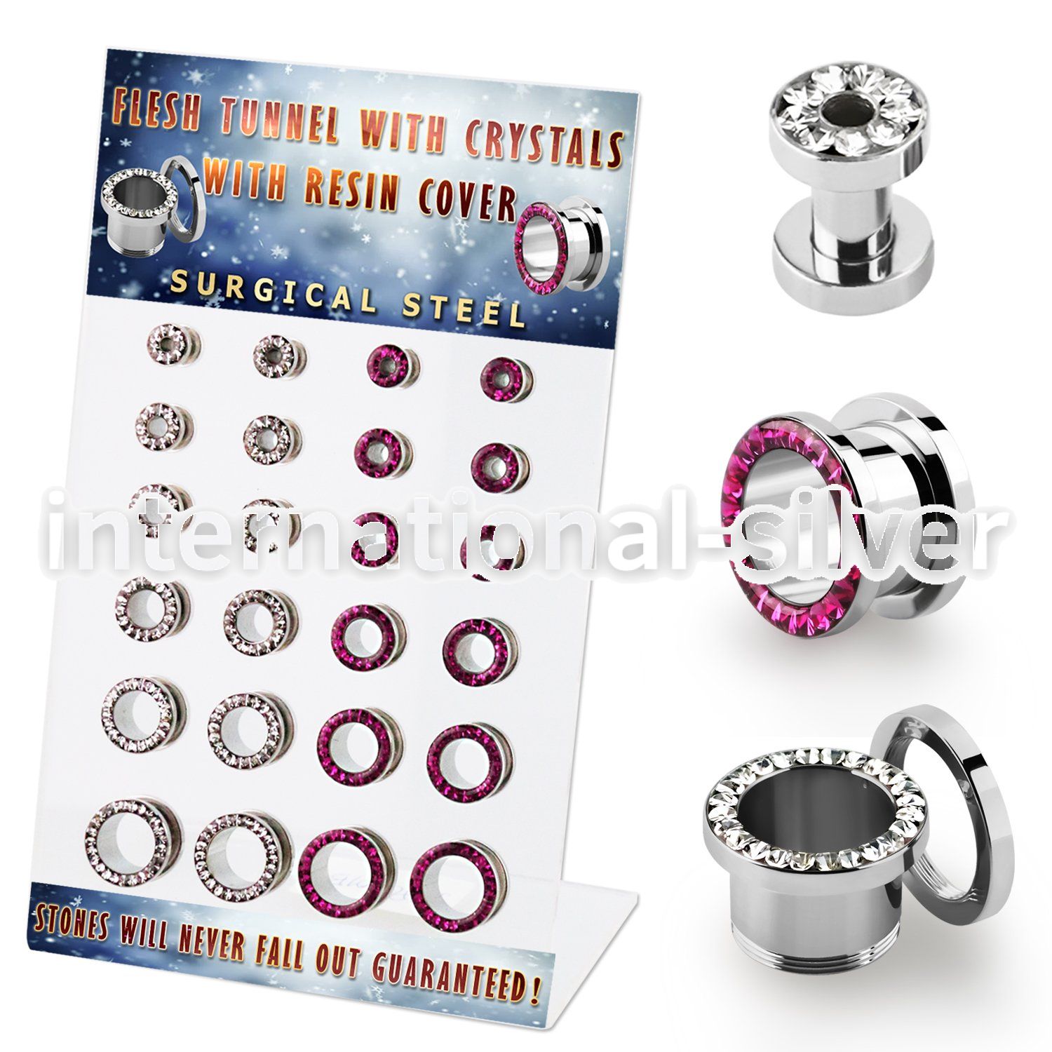 dapg101b tunnels gauges surgical steel 316l ear lobe