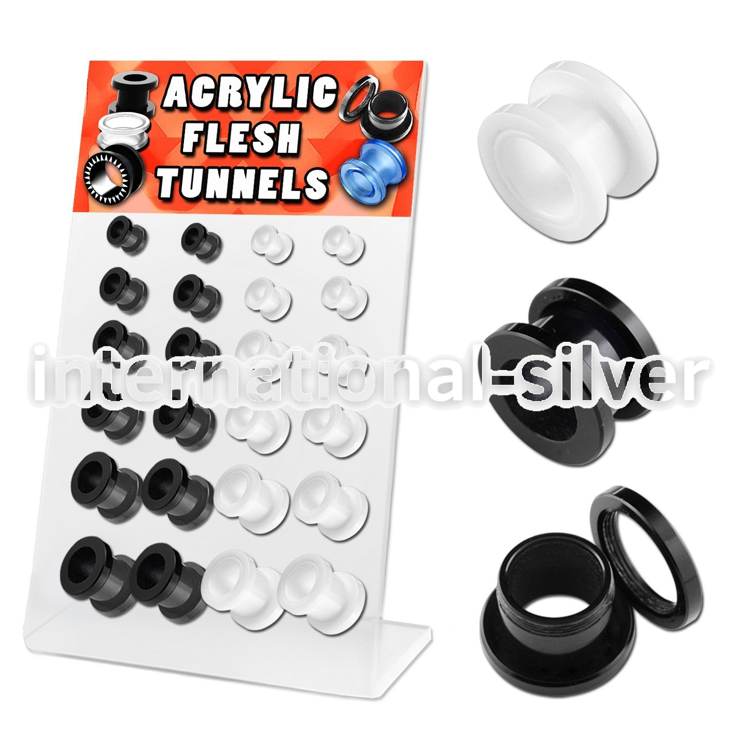 dapg12 tunnels gauges acrylic body jewelry ear lobe