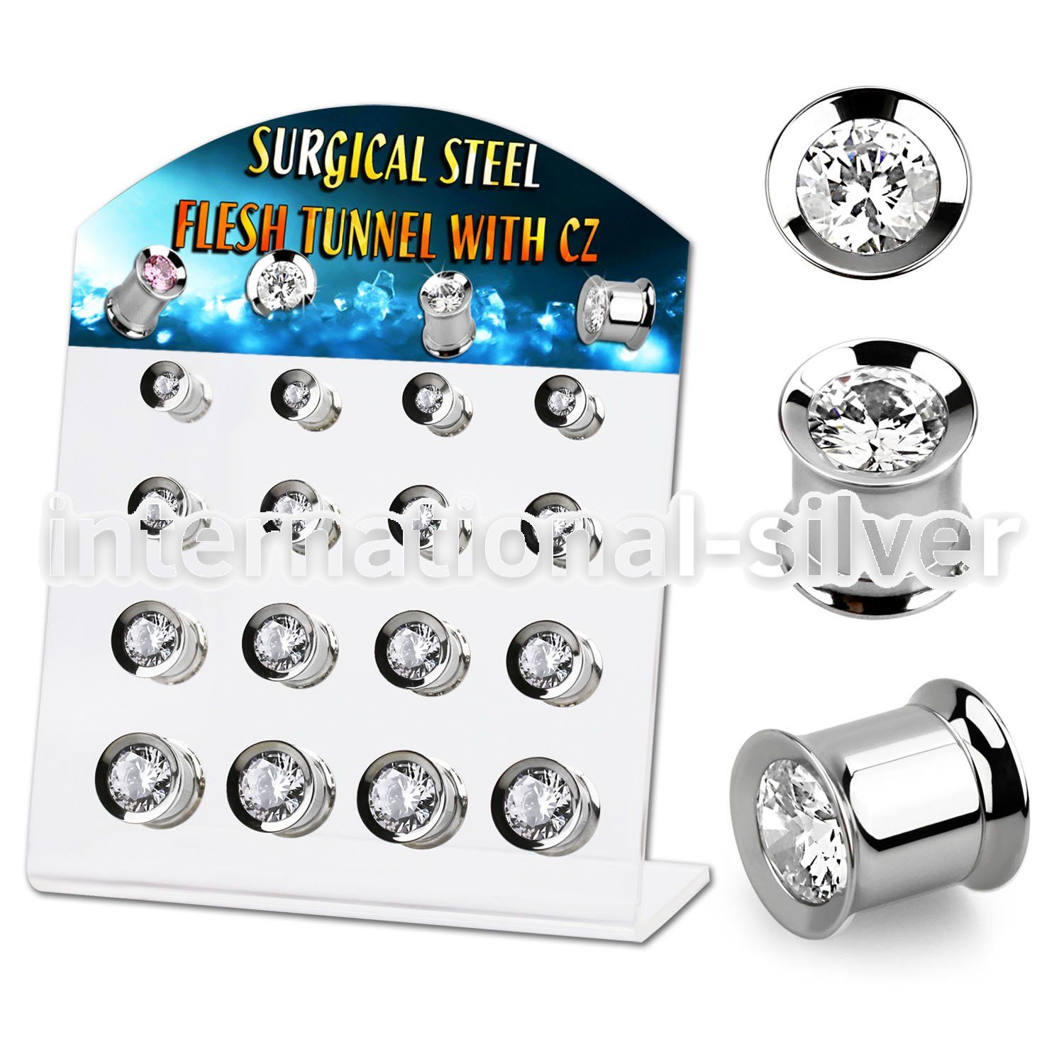 dapg180a tunnels gauges surgical steel 316l ear lobe