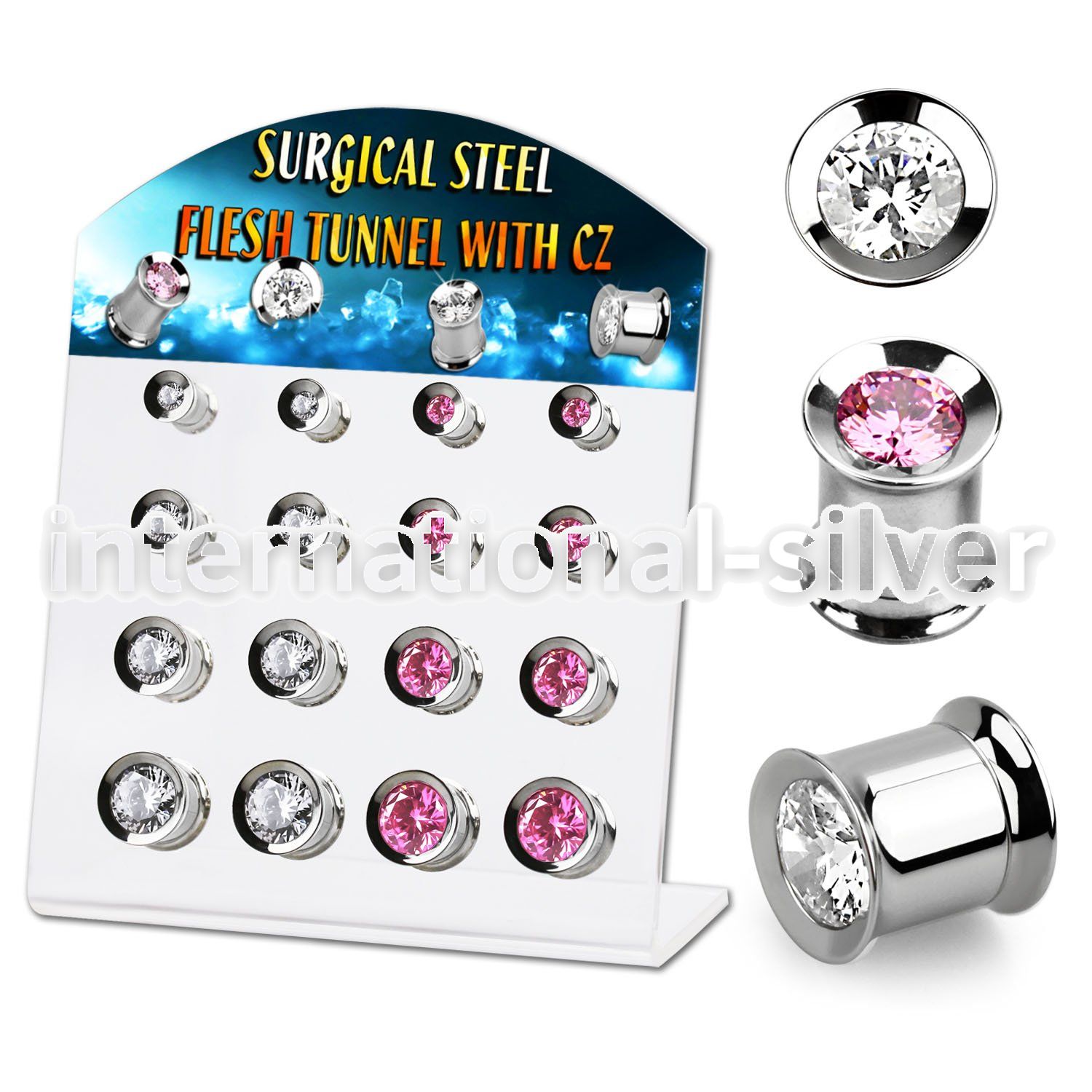 dapg180b tunnels gauges surgical steel 316l ear lobe