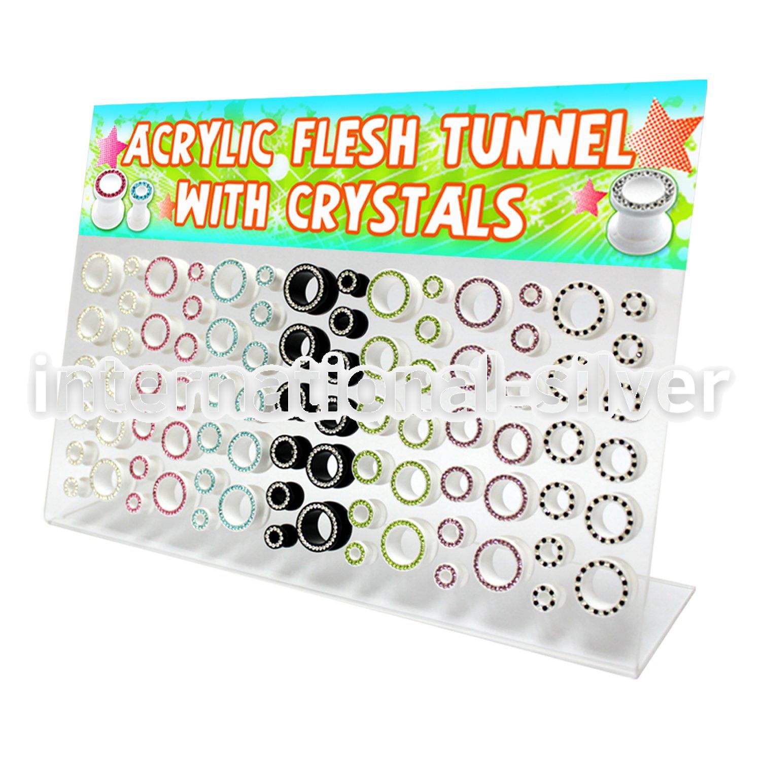 dapg35 tunnels gauges acrylic body jewelry ear lobe