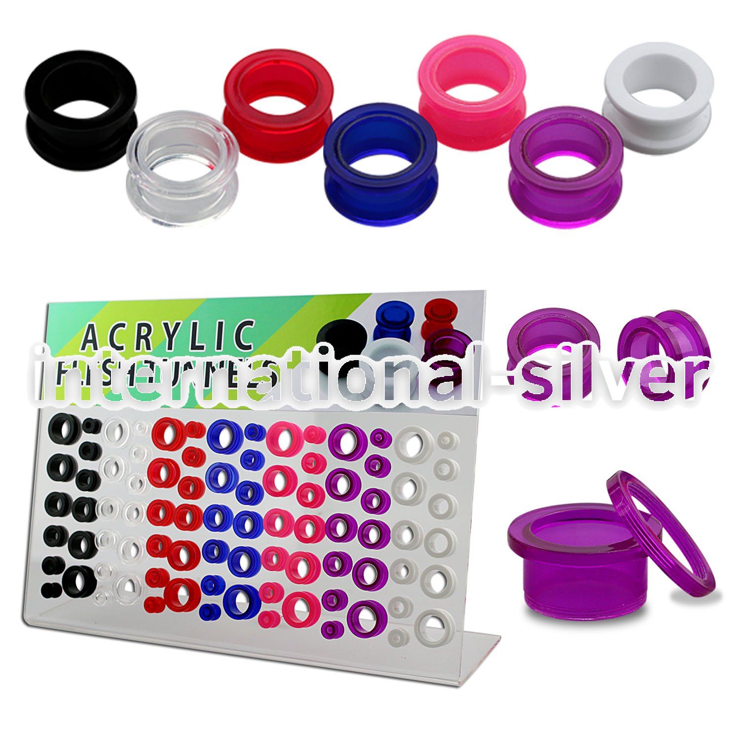 dapg40 tunnels gauges acrylic body jewelry ear lobe