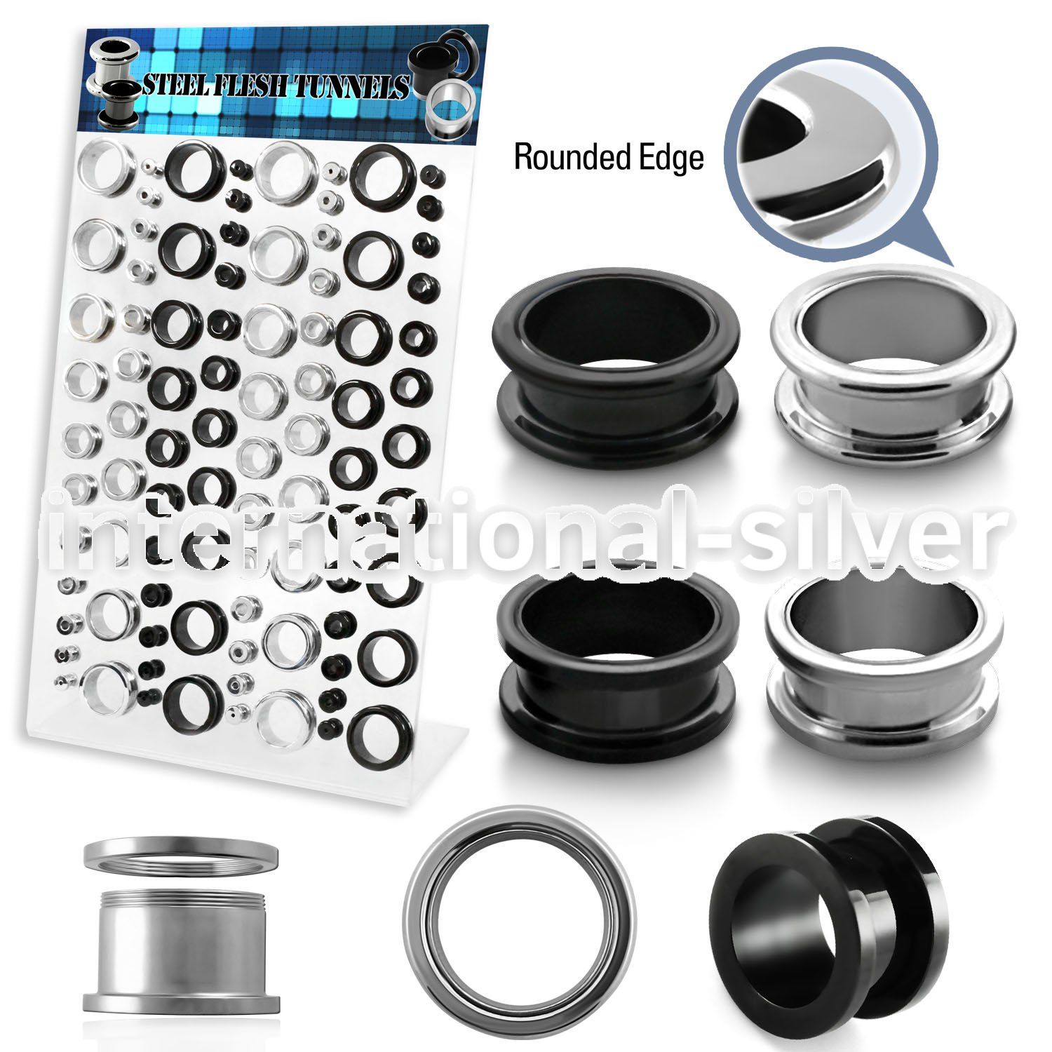 dapg49 tunnels gauges surgical steel 316l ear lobe