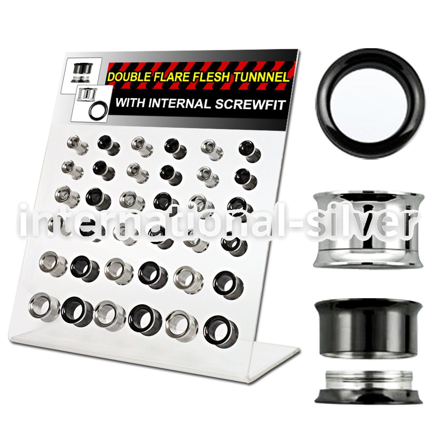 dapg57 tunnels gauges surgical steel 316l ear lobe