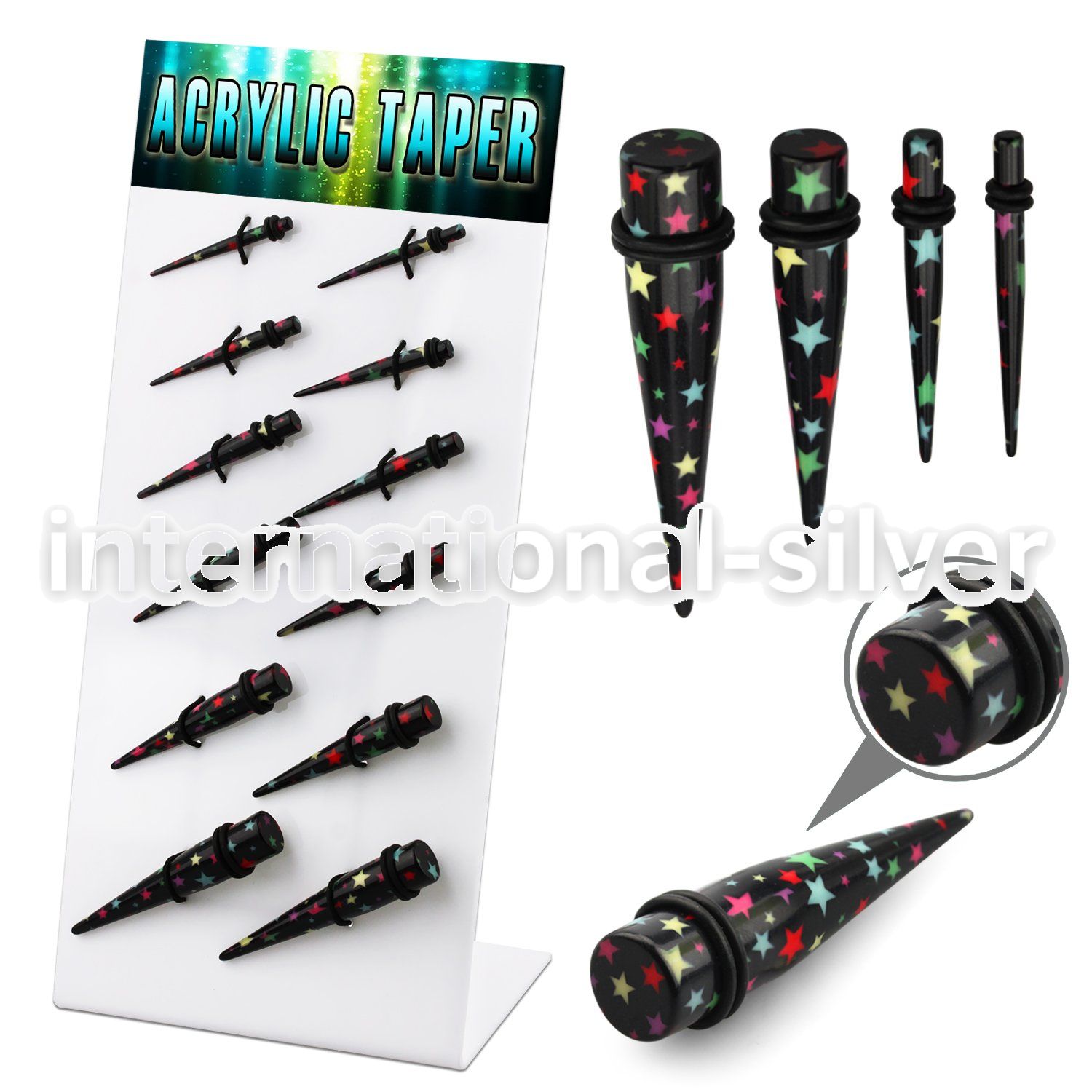 dapg78 tapers acrylic body jewelry ear lobe