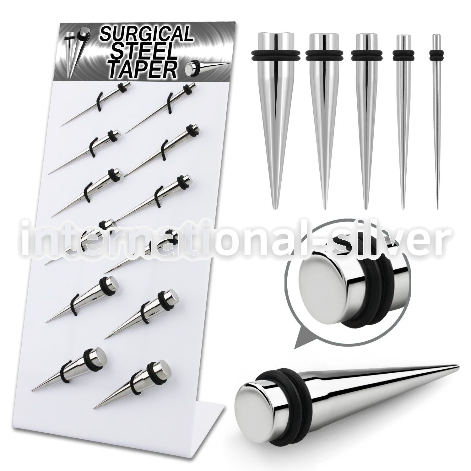 dapg81 tapers surgical steel 316l ear lobe