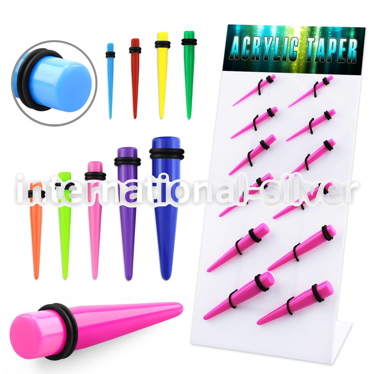 dapg82 tapers acrylic body jewelry ear lobe