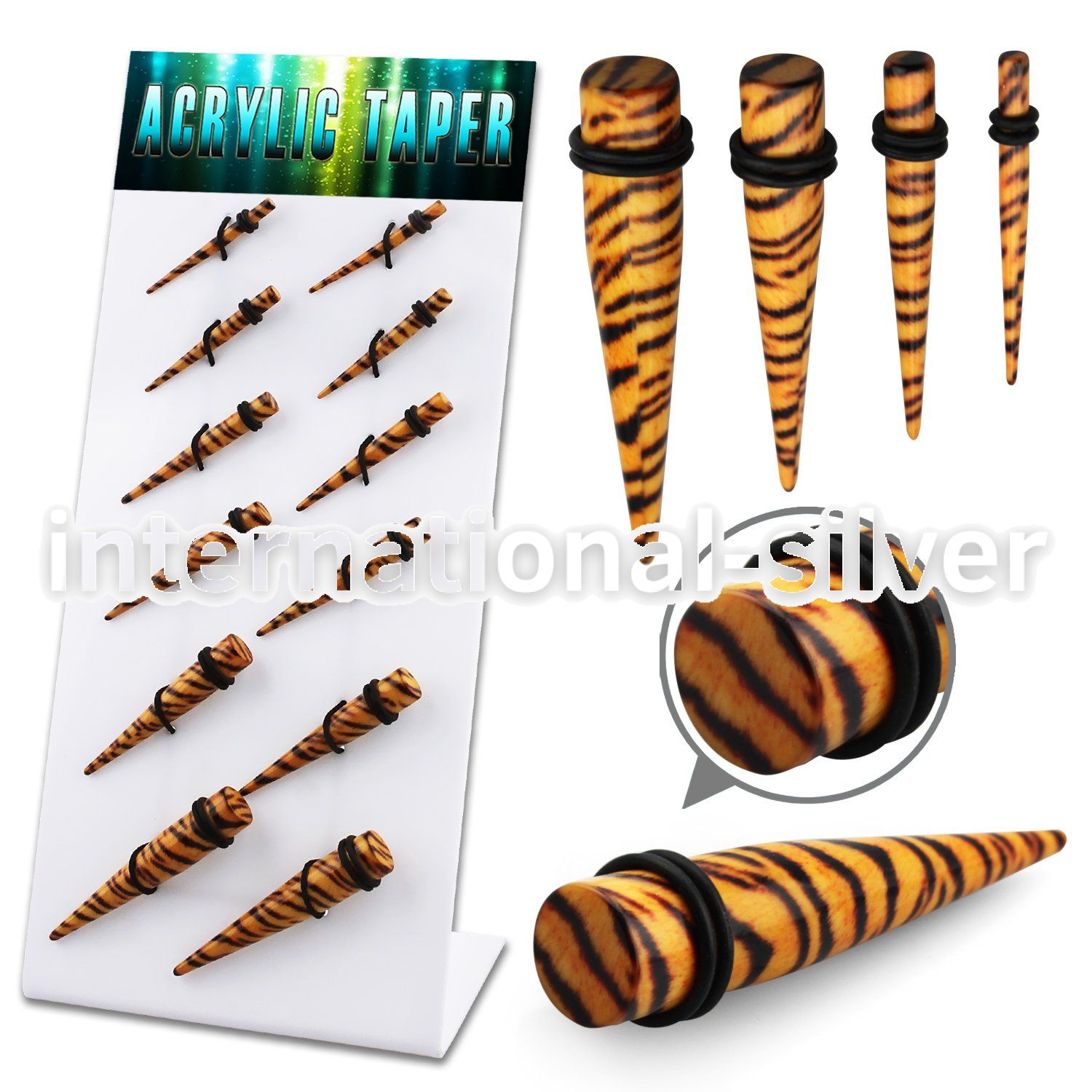 dapg84 tapers acrylic body jewelry ear lobe