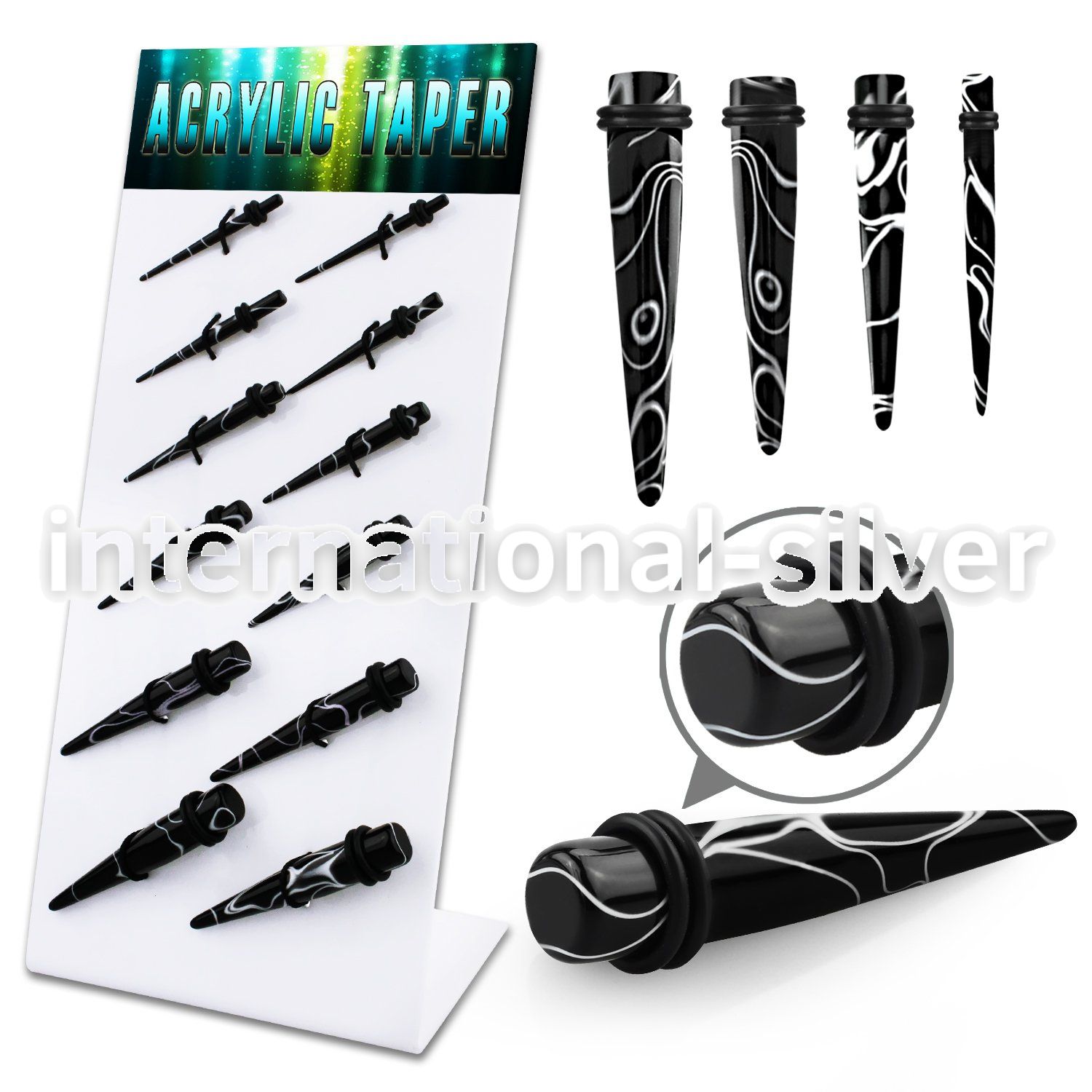 dapg90 tapers acrylic body jewelry ear lobe