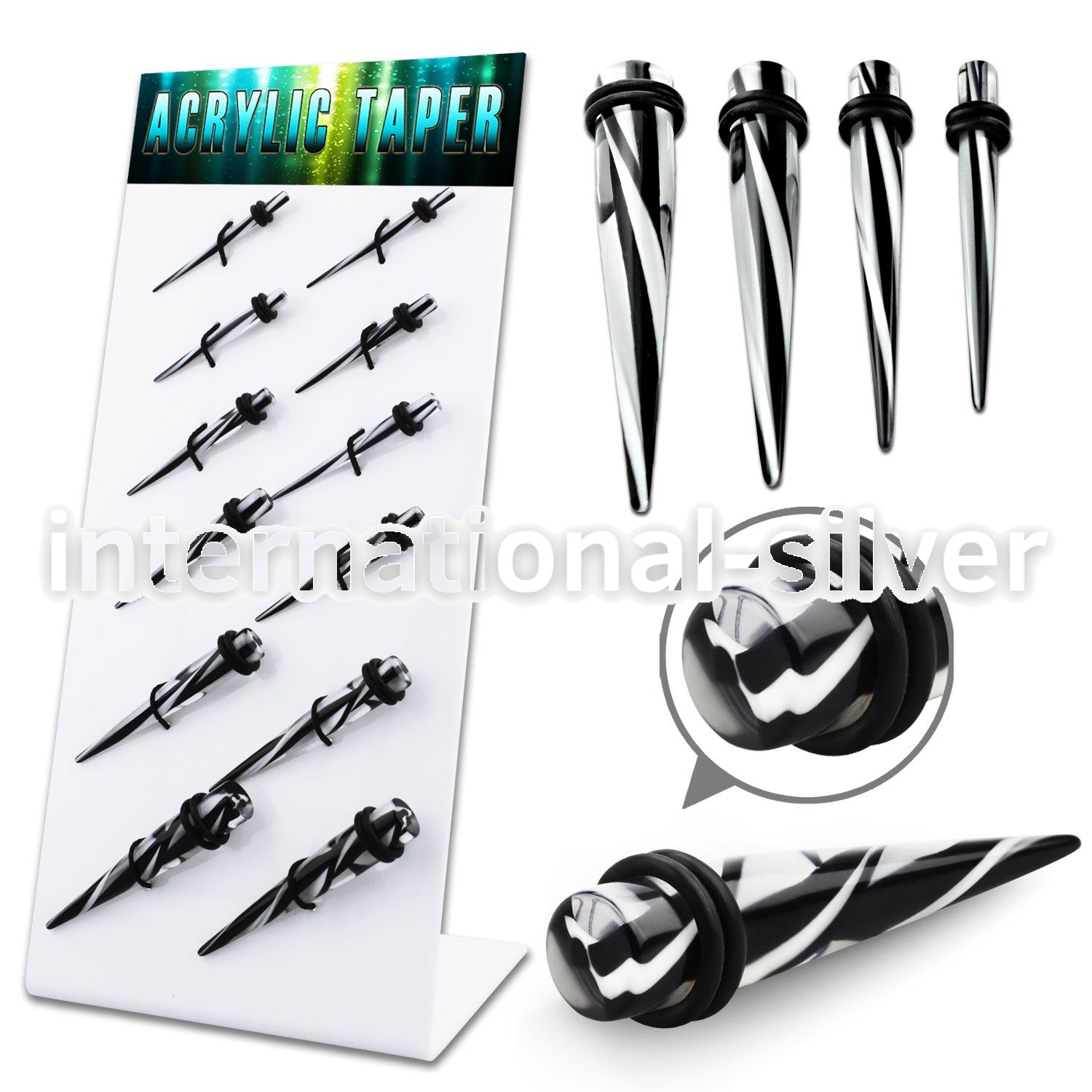 dapg91 tapers acrylic body jewelry ear lobe