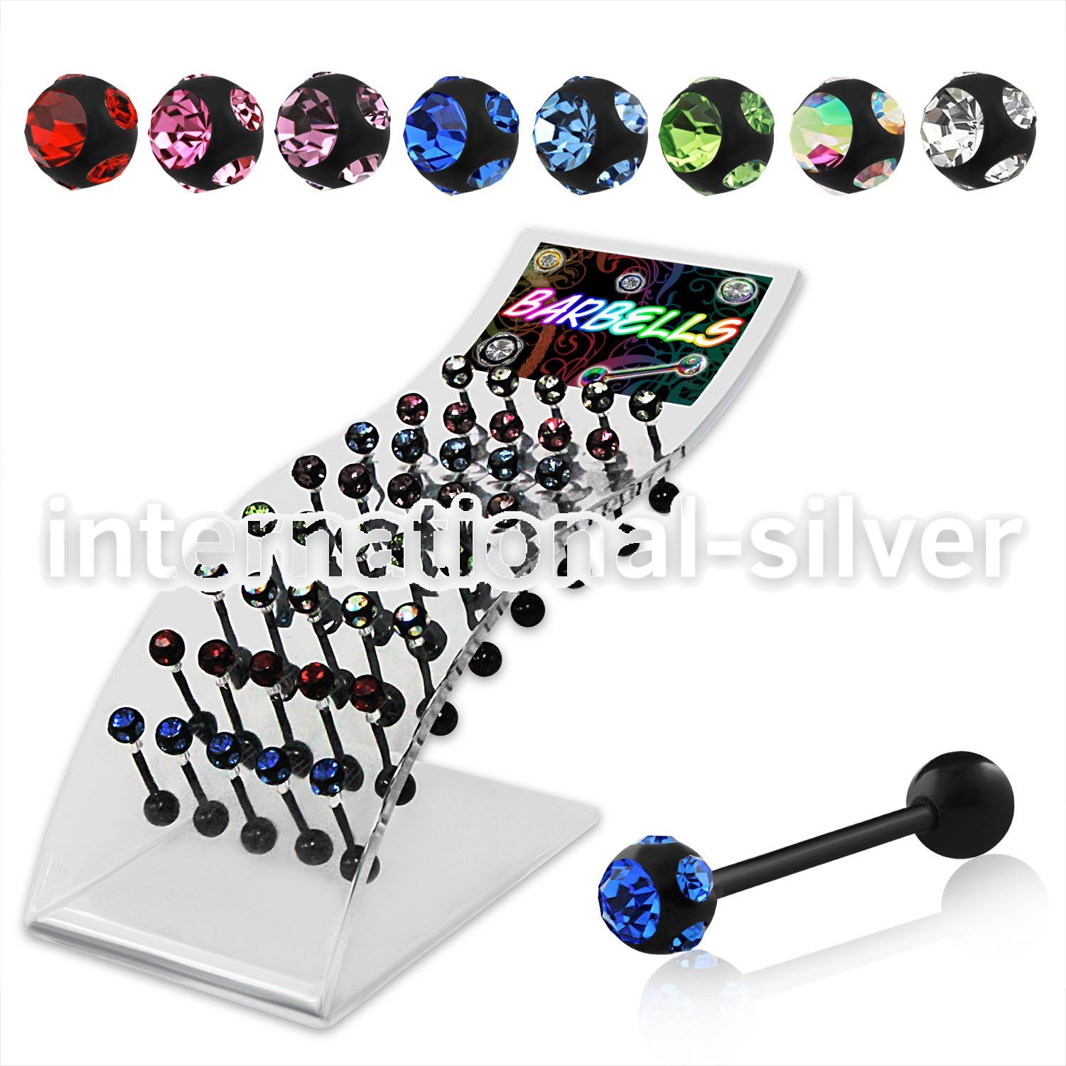 dbbtc3b straight barbells anodized surgical steel 316l tongue