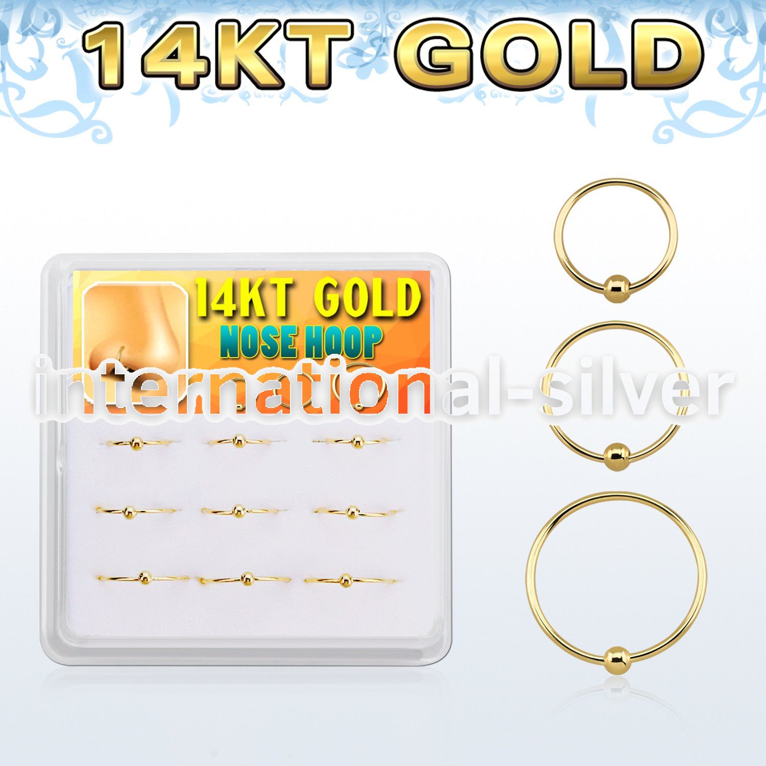 dg14nh1 nose hoop gold nose