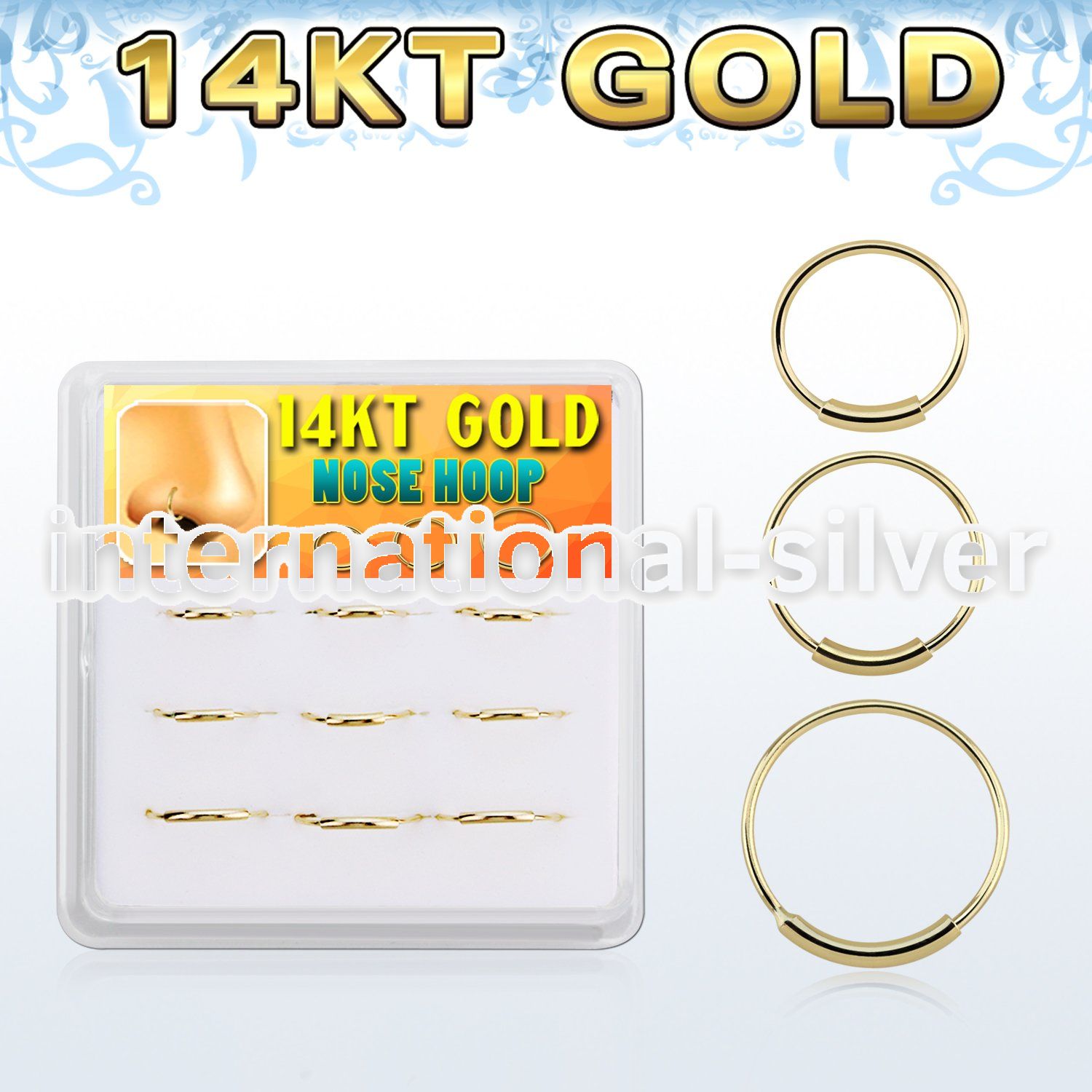 dg14nh2 nose hoop gold nose