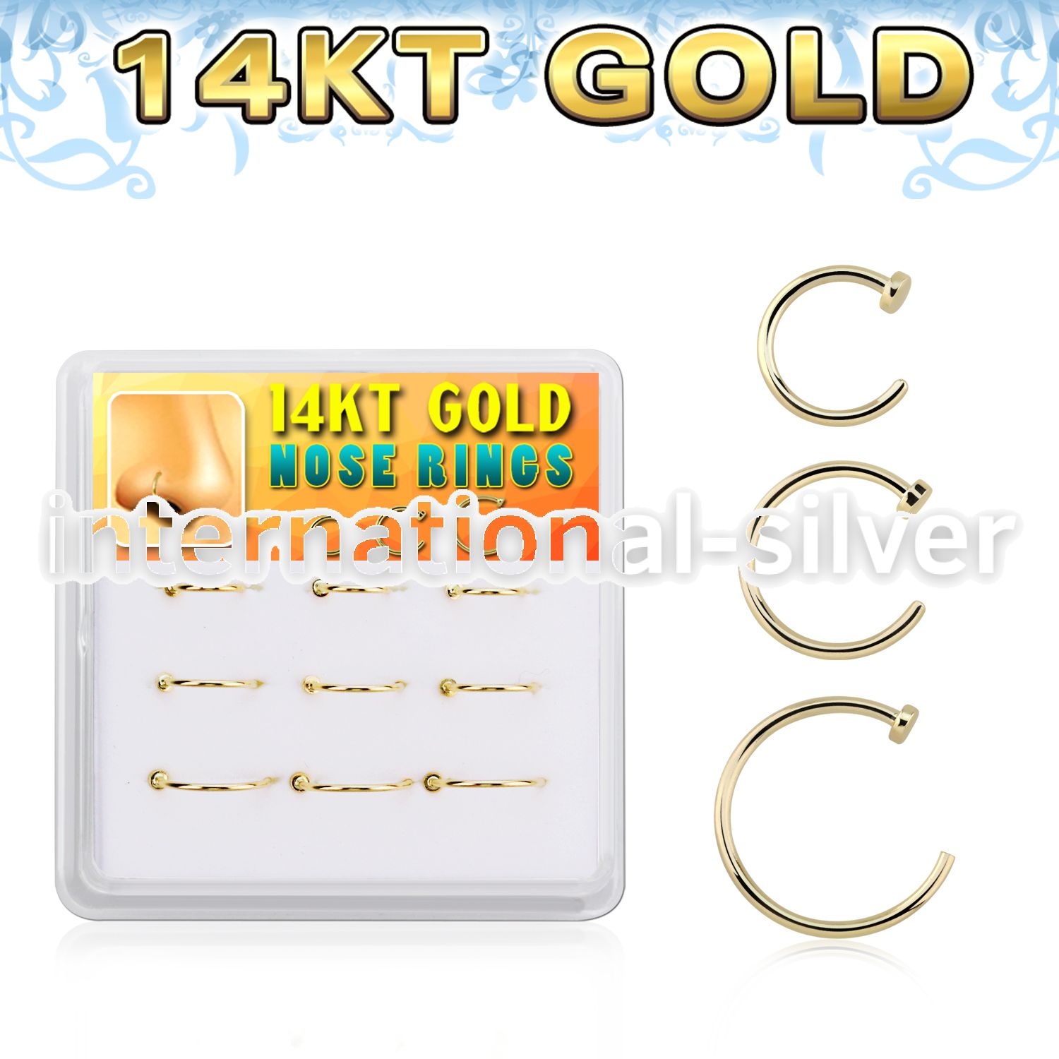 dg14nh3 nose hoop gold nose