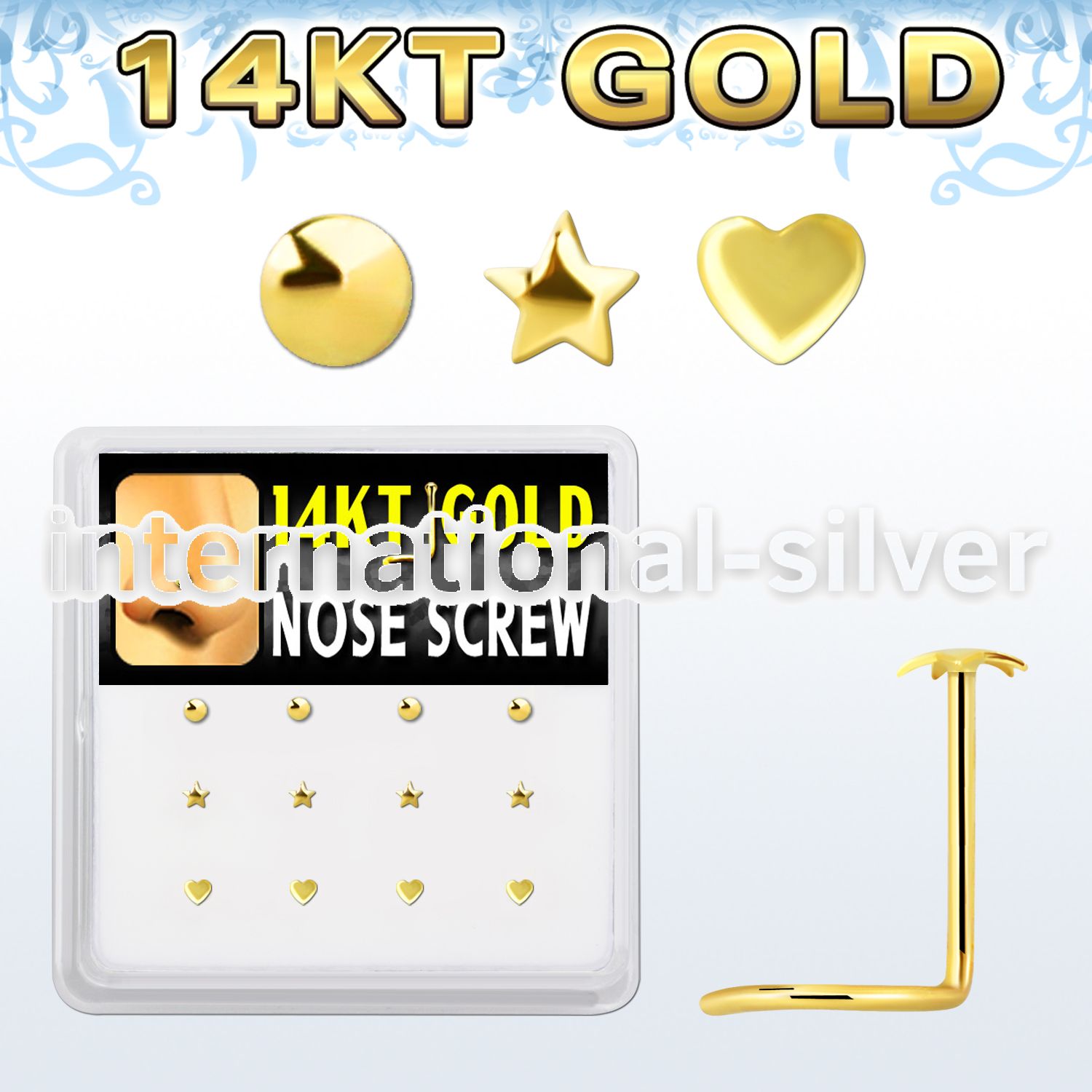 dgsc10 gold nose screws and nose studs nose piercing