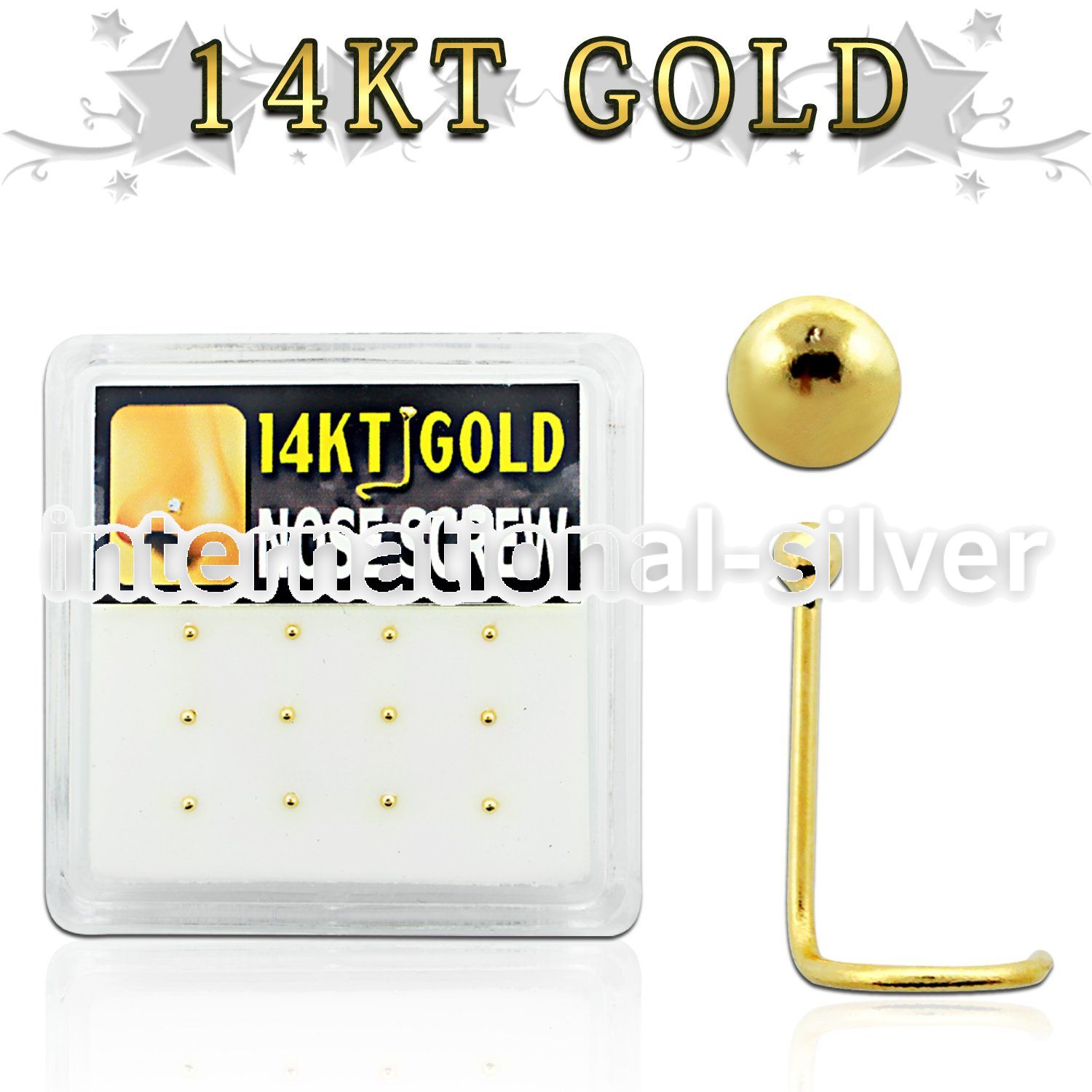 dgsc1 l shape nose studs gold nose
