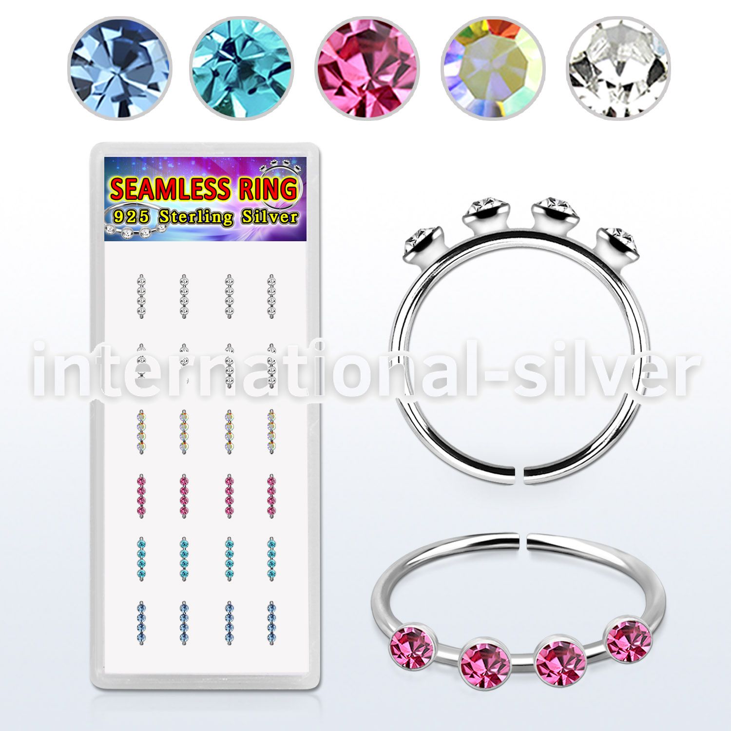 dhmb9 925 silver nose hoops nose piercing