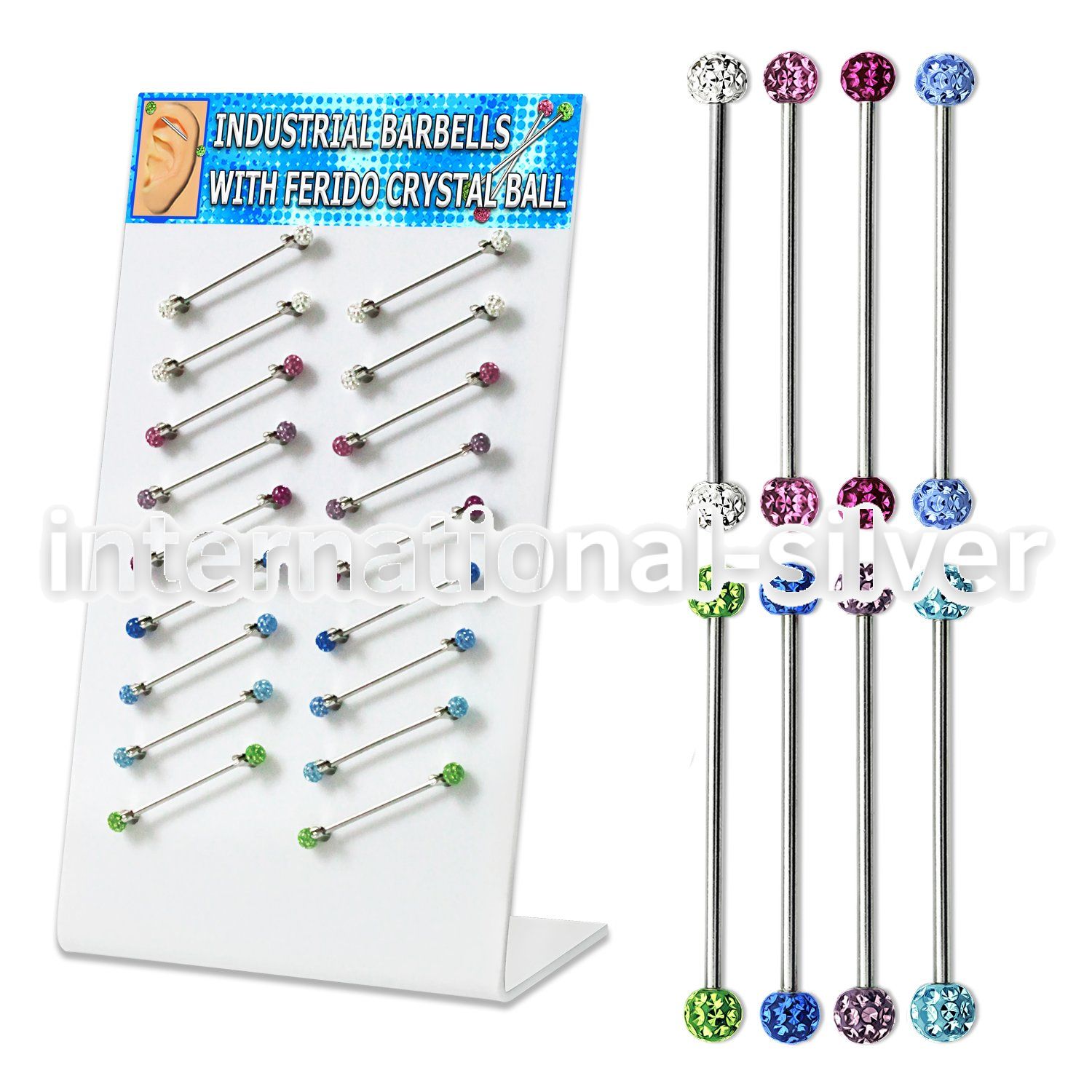 dind18 straight barbells surgical steel 316l 
