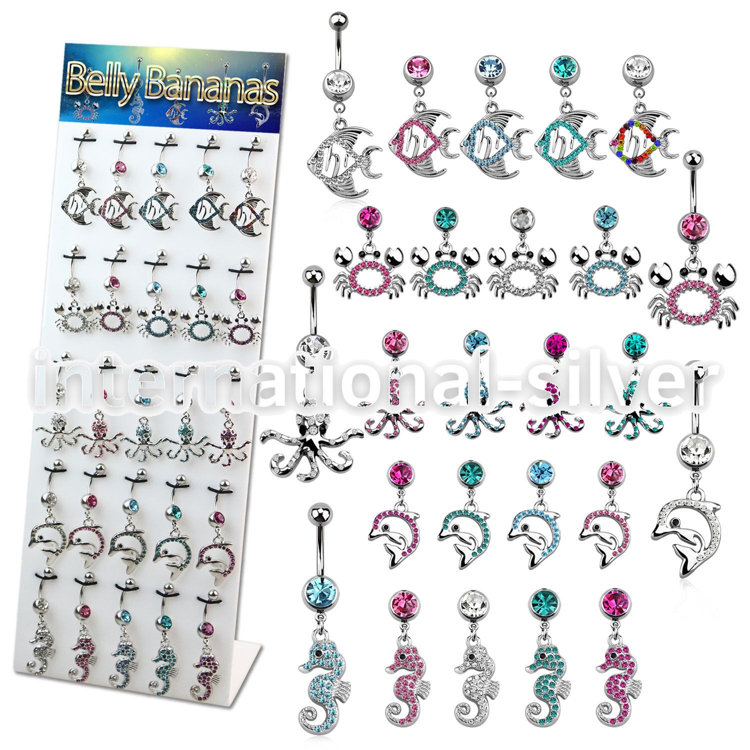 dmix12 belly rings surgical steel 316l belly button