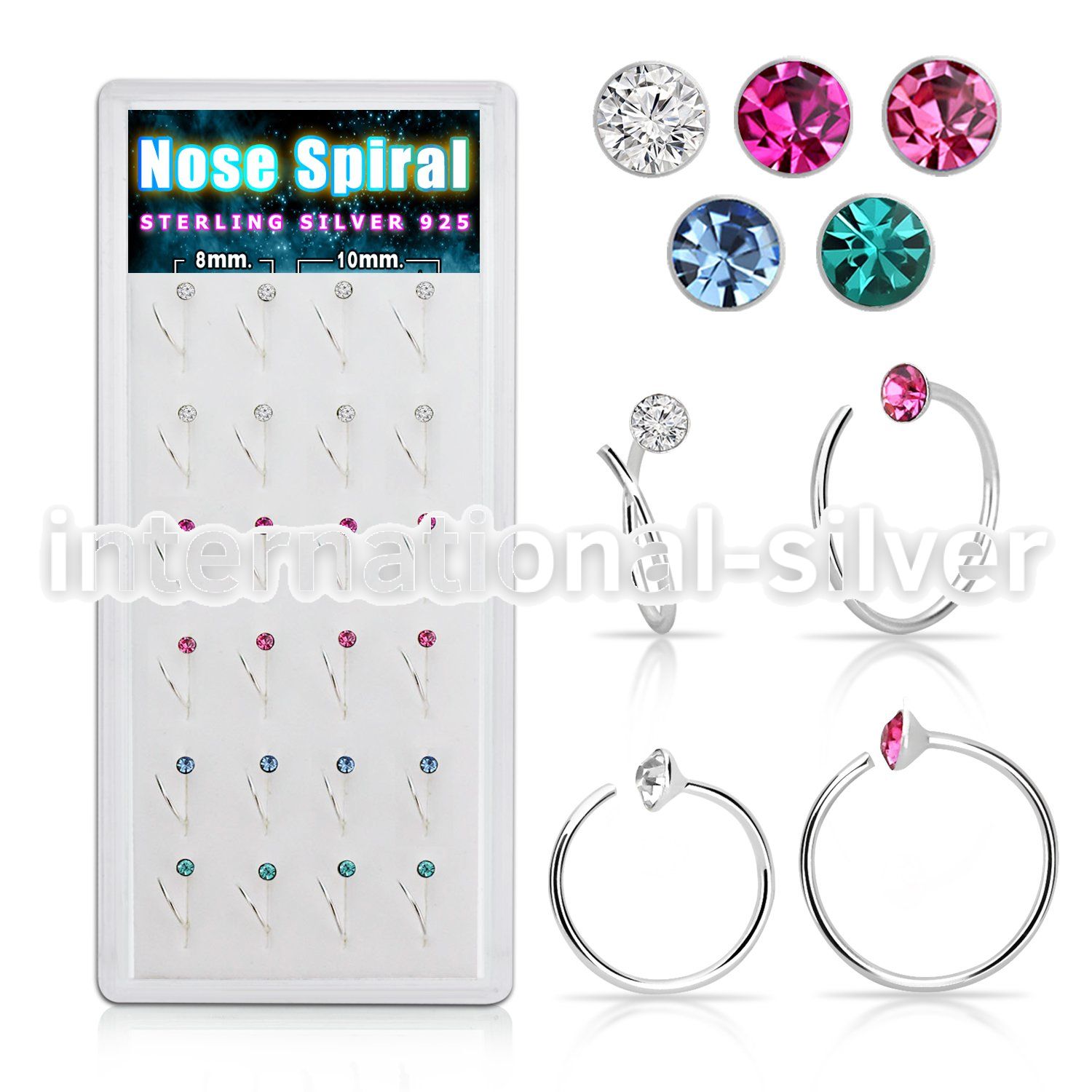 dnrm14 nose hoop silver 925 nose