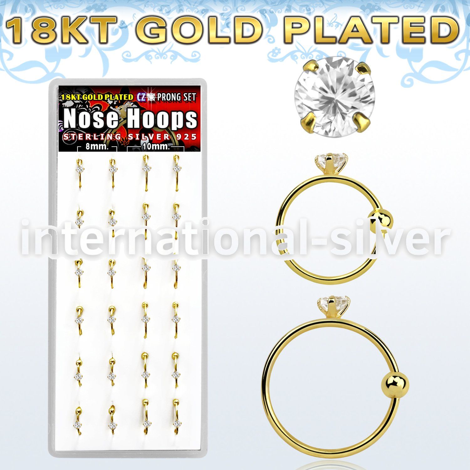 dnsm106 nose hoop silver 925 nose