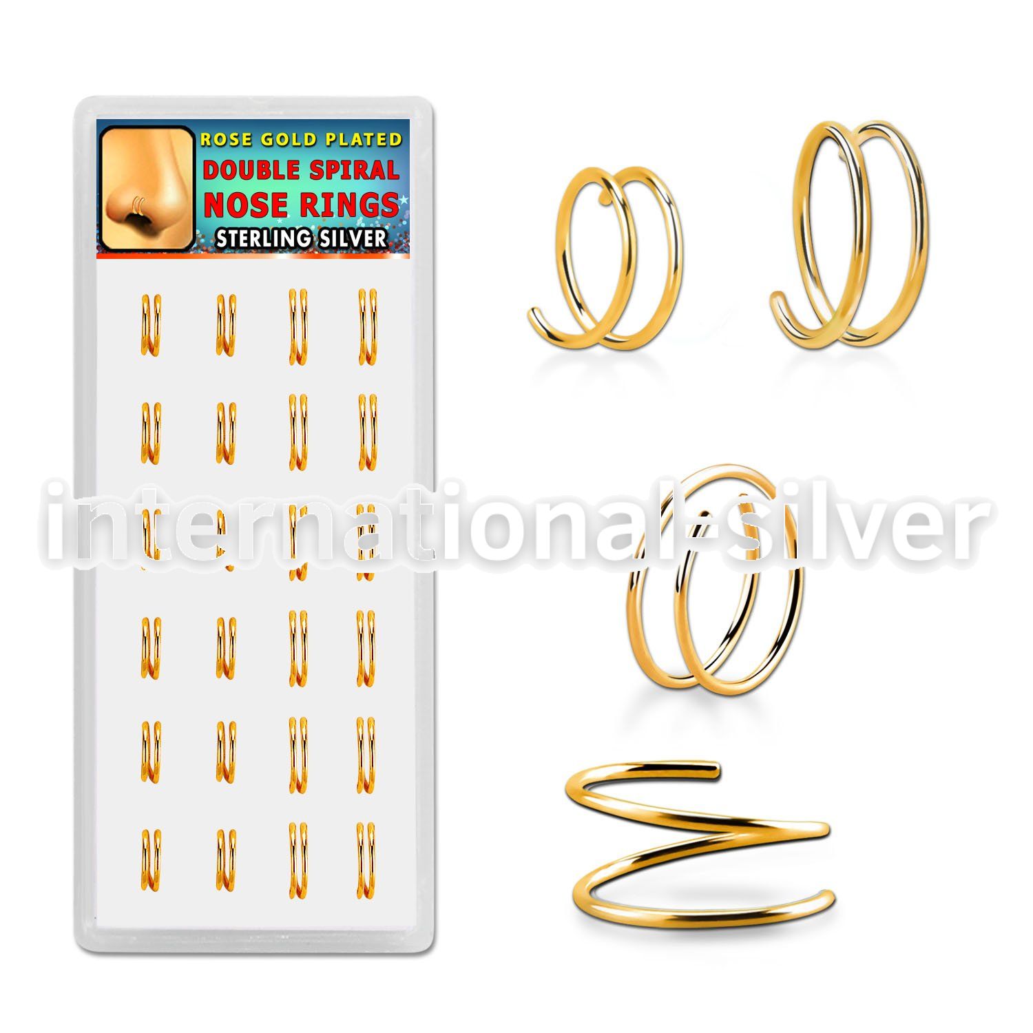 dnsm230 925 silver nose hoops nose  piercing