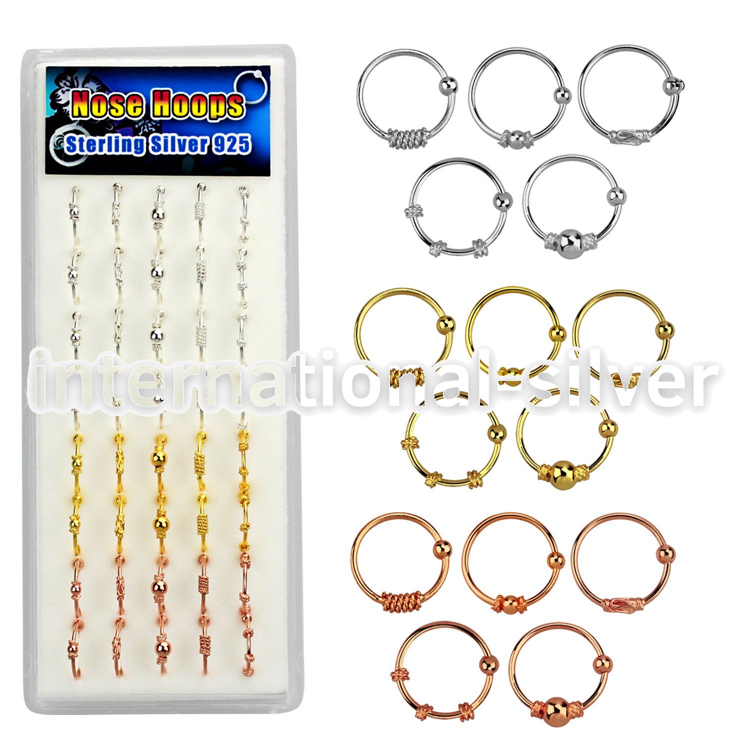 dnsm44 nose hoop silver 925 nose