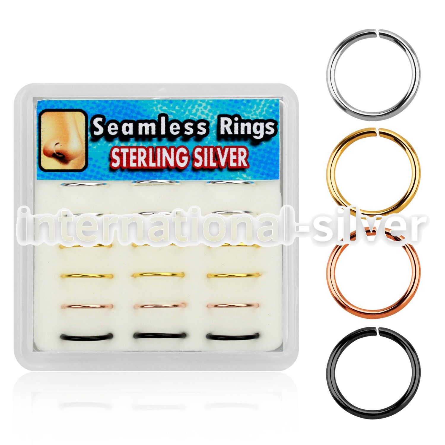 dnsm45 seamless segment rings silver 925 helix