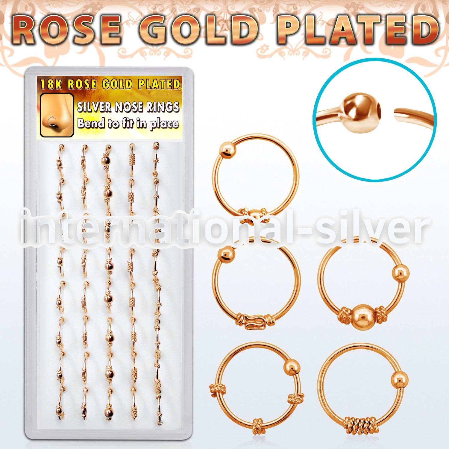 dnsm72 nose hoop silver 925 nose