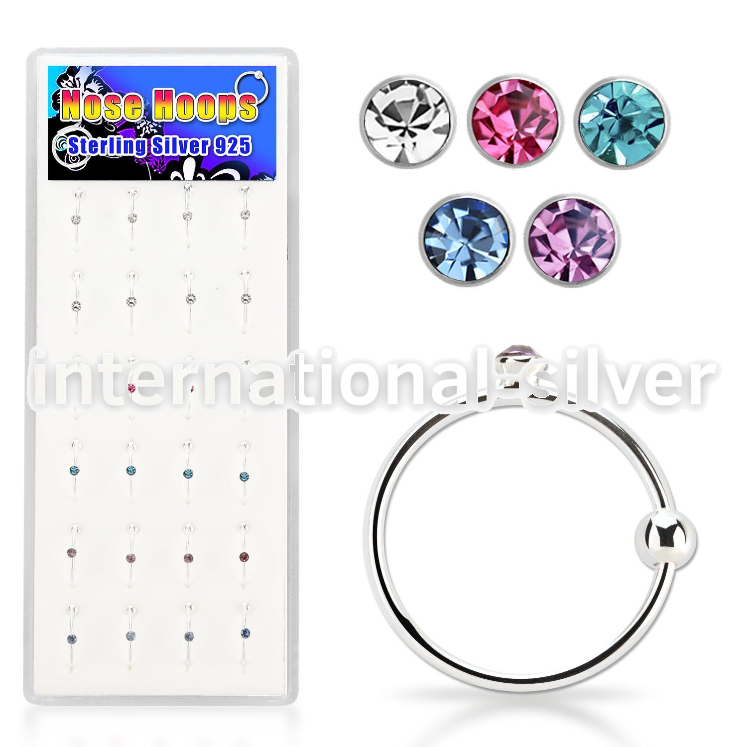 dnsm9 nose hoop silver 925 nose