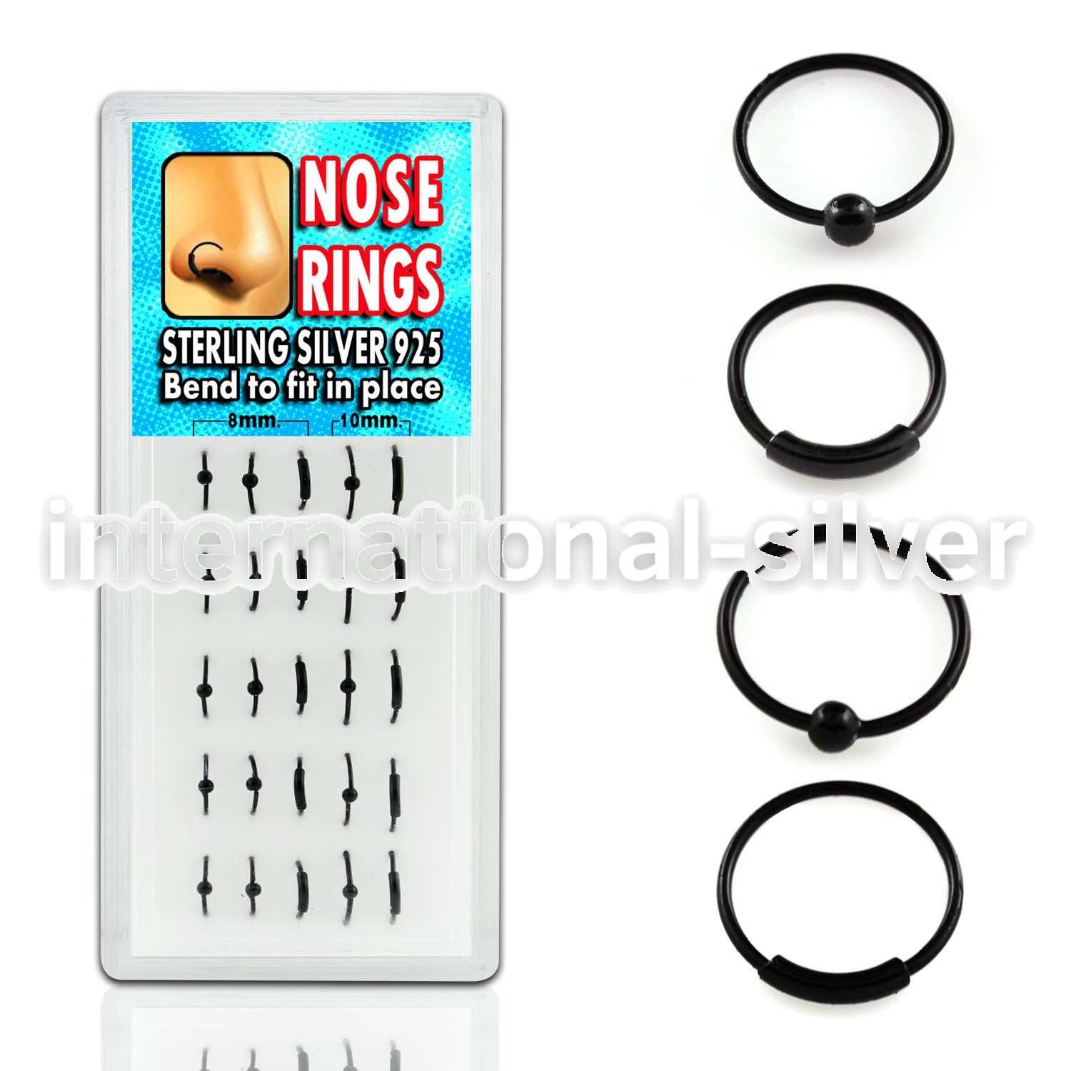 dnsp3 nose hoop silver 925 nose